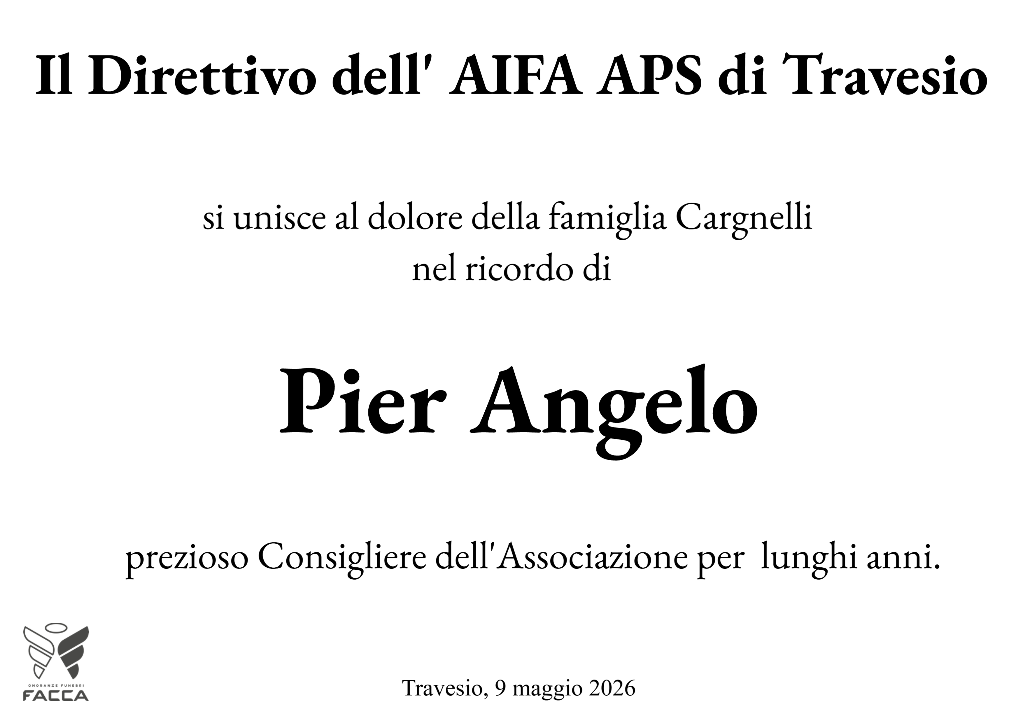 - inviata da Il Direttivo dell' AIFA APS di Travesio