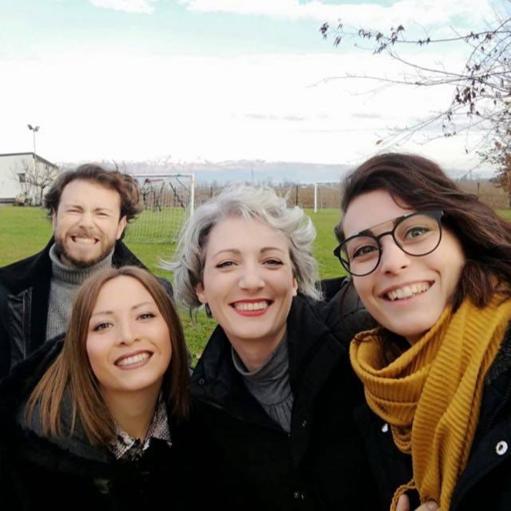 Noi quattro gioiosi nel giorno consegna diplomi scuola CNI! 
