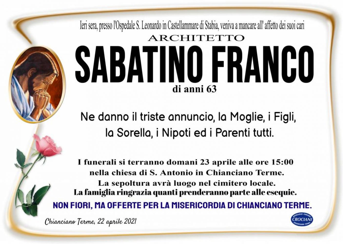 Architetto Sabatino Franco