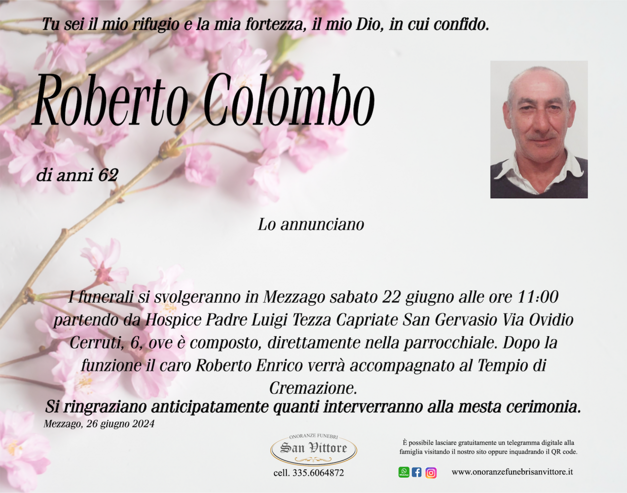 Epigrafe di Roberto Enrico Colombo