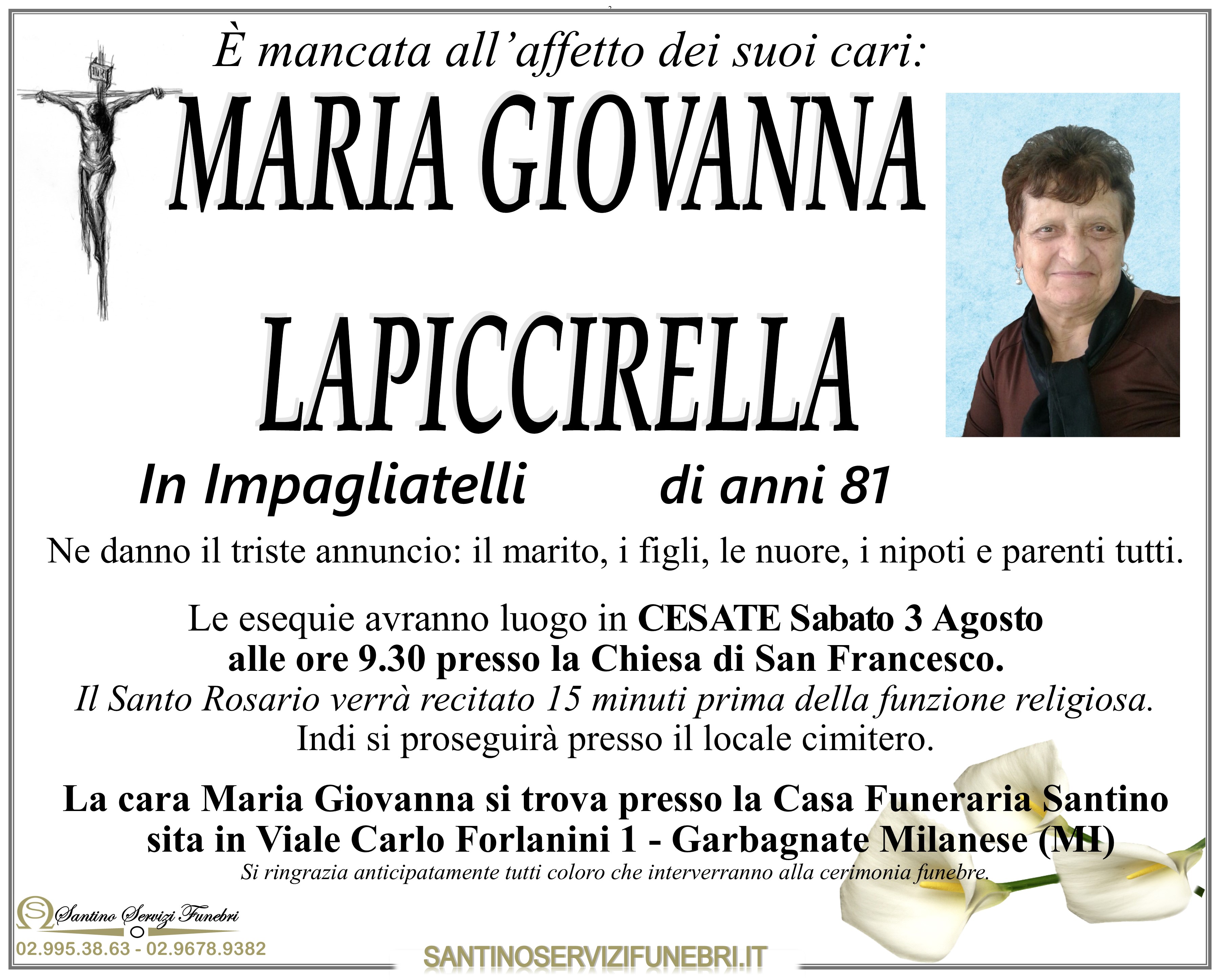 MARIA GIOVANNA LAPICCIRELLA