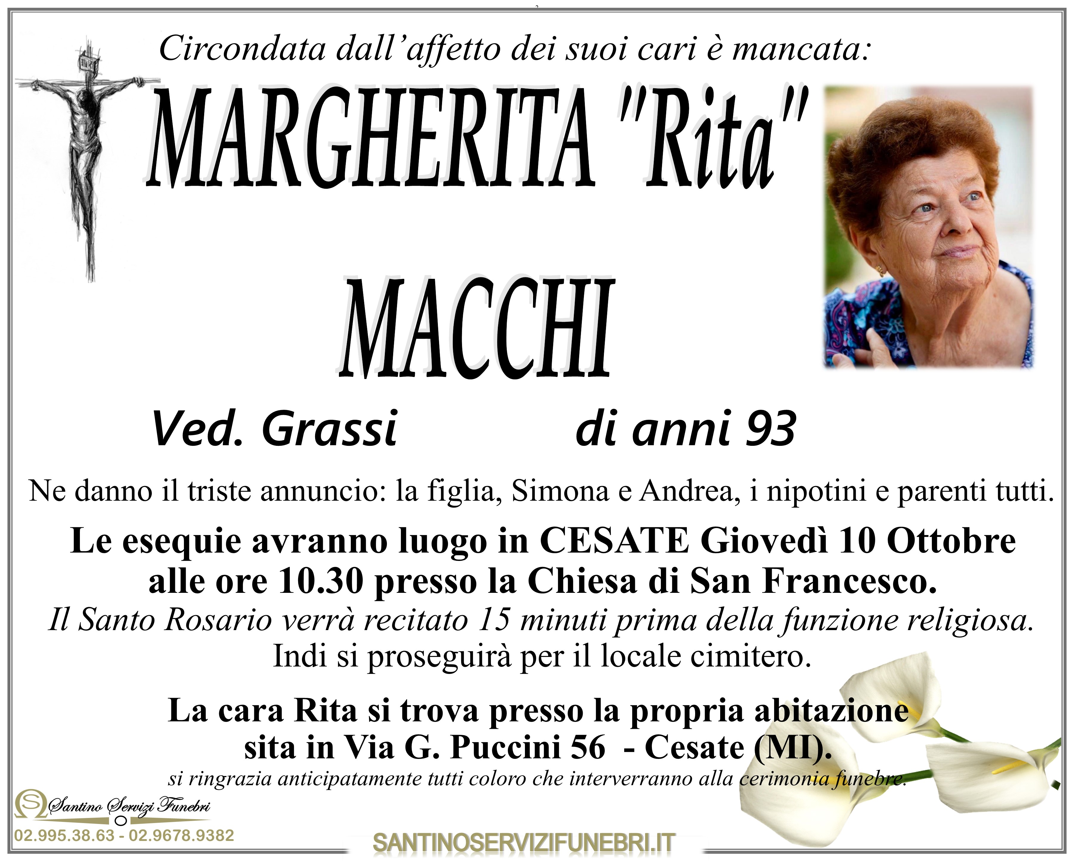 MARGHERITA "Rita" MACCHI