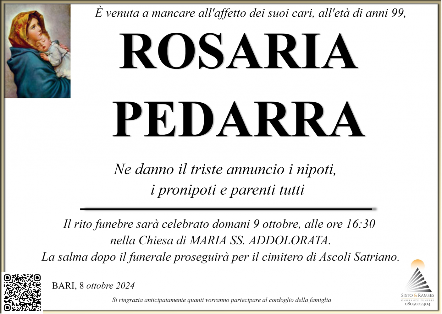 ROSARIA PEDARRA