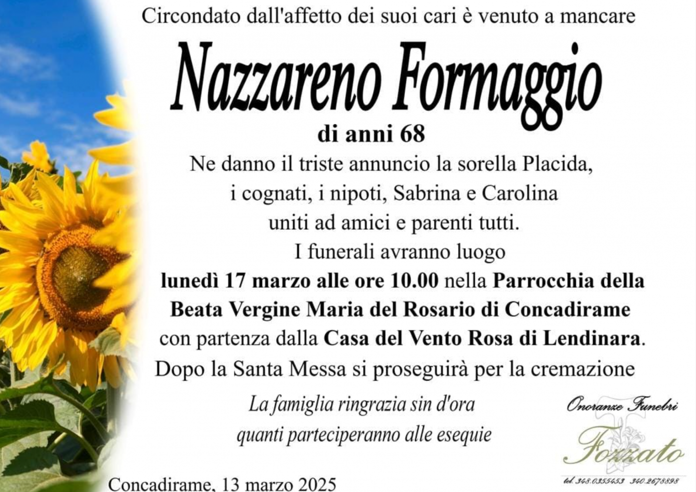 NAZZARENO FORMAGGIO