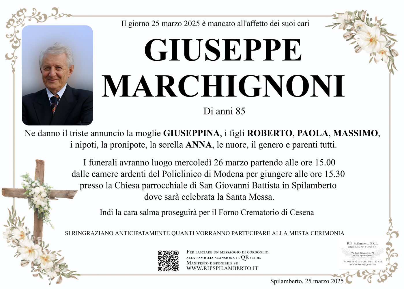 GIUSEPPE MARCHIGNONI