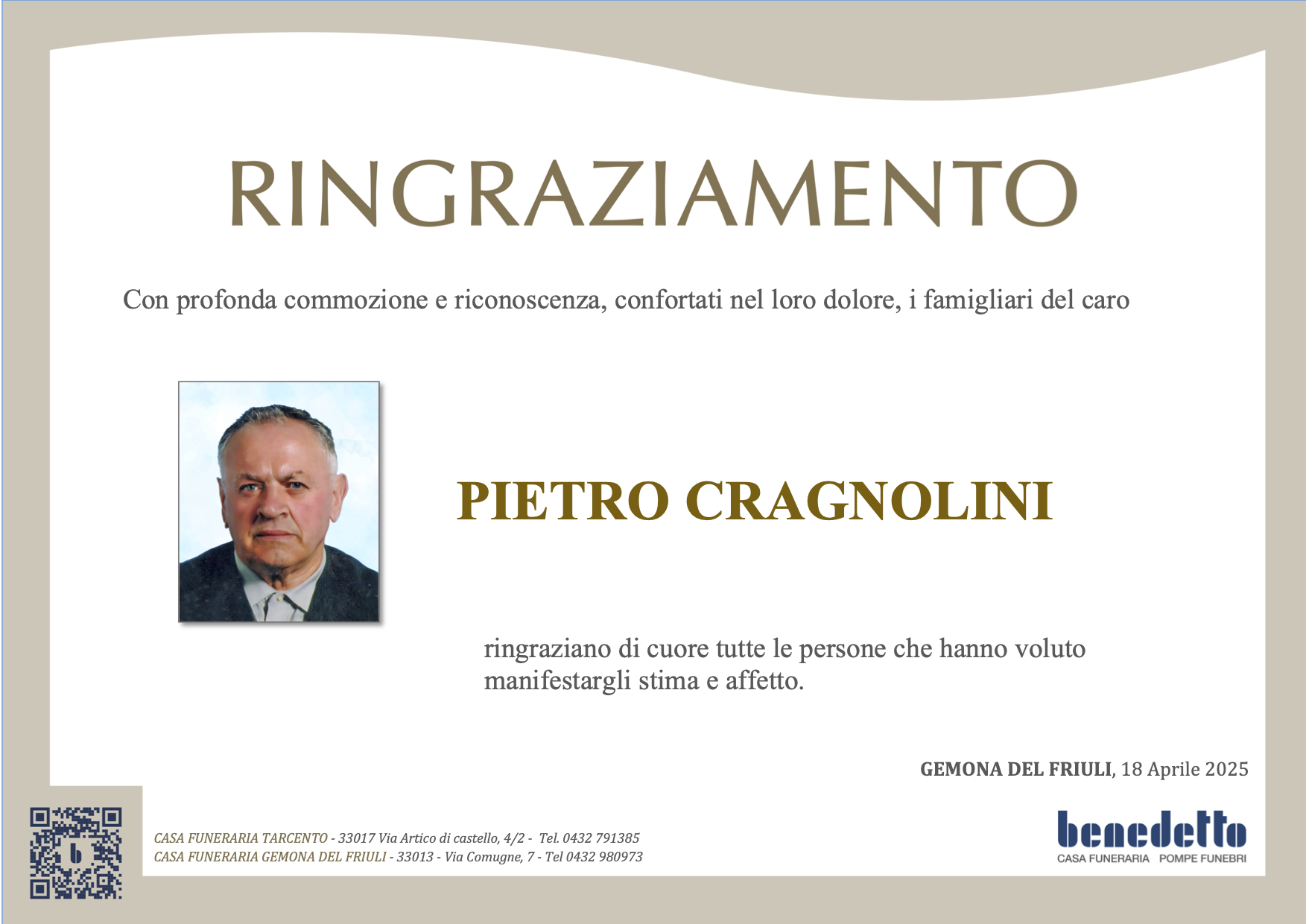 PIETRO CRAGNOLINI