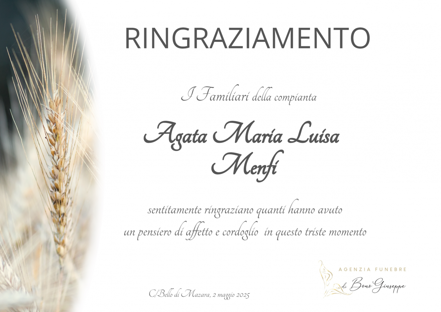 Agata Maria Luisa Menfi