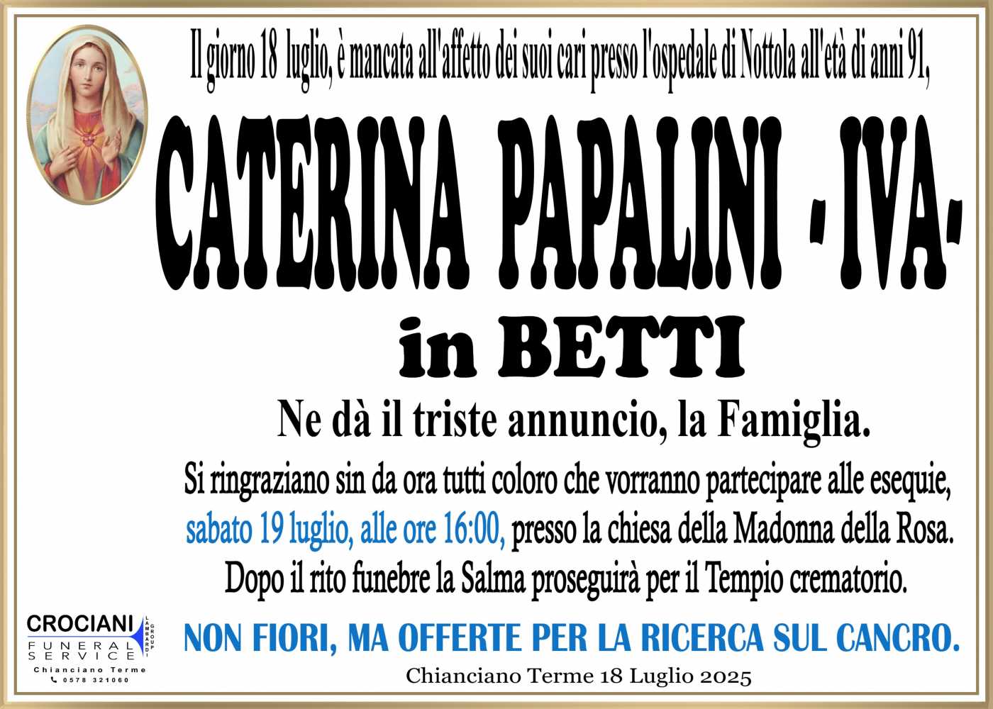 CATERINA PAPALINI - IVA -
