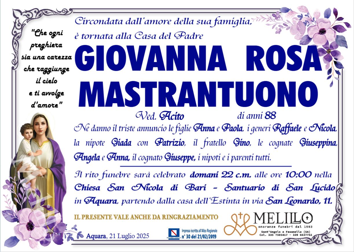 GIOVANNA ROSA MASTRANTUONO