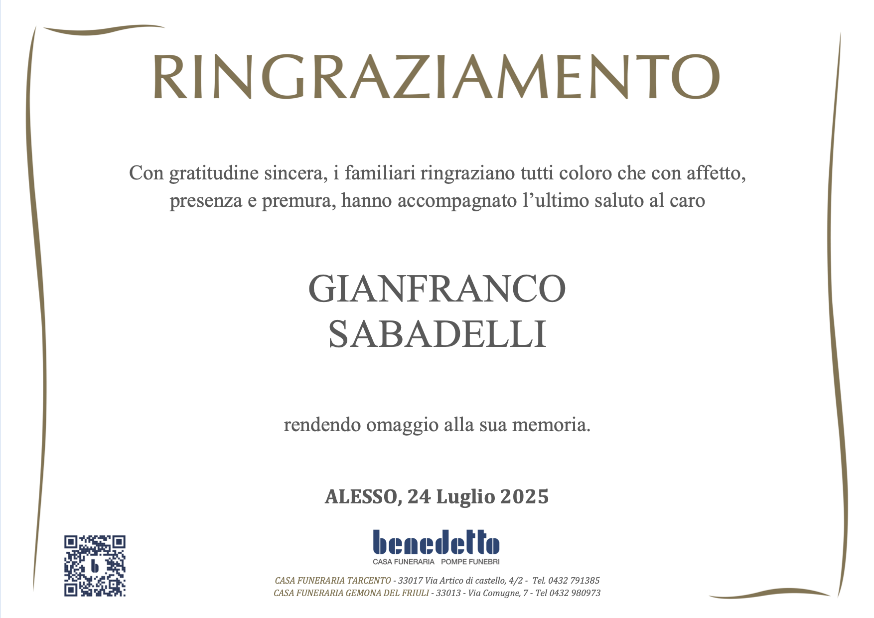 GIANFRANCO SABADELLI