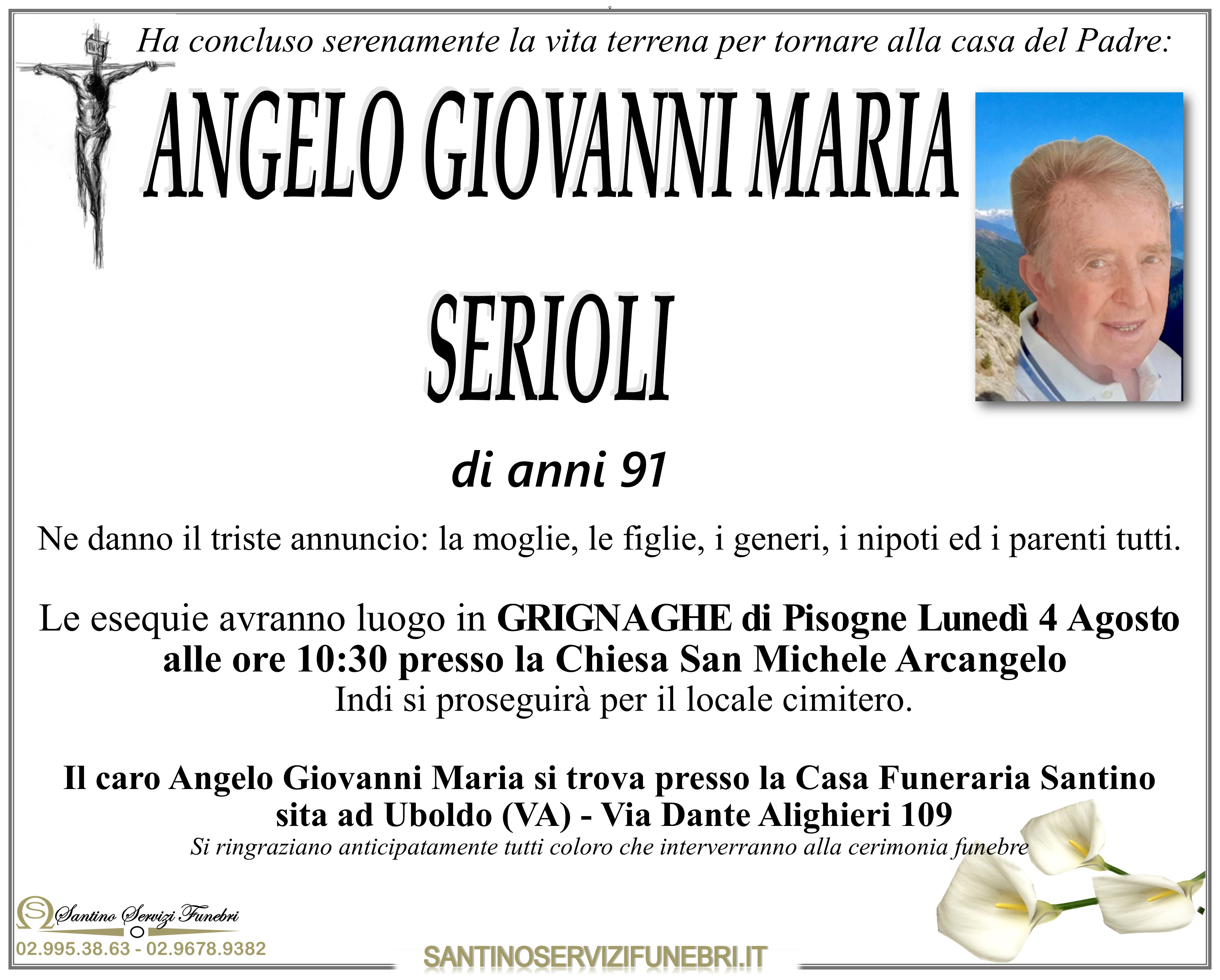 ANGELO GIOVANNI MARIA SERIOLI