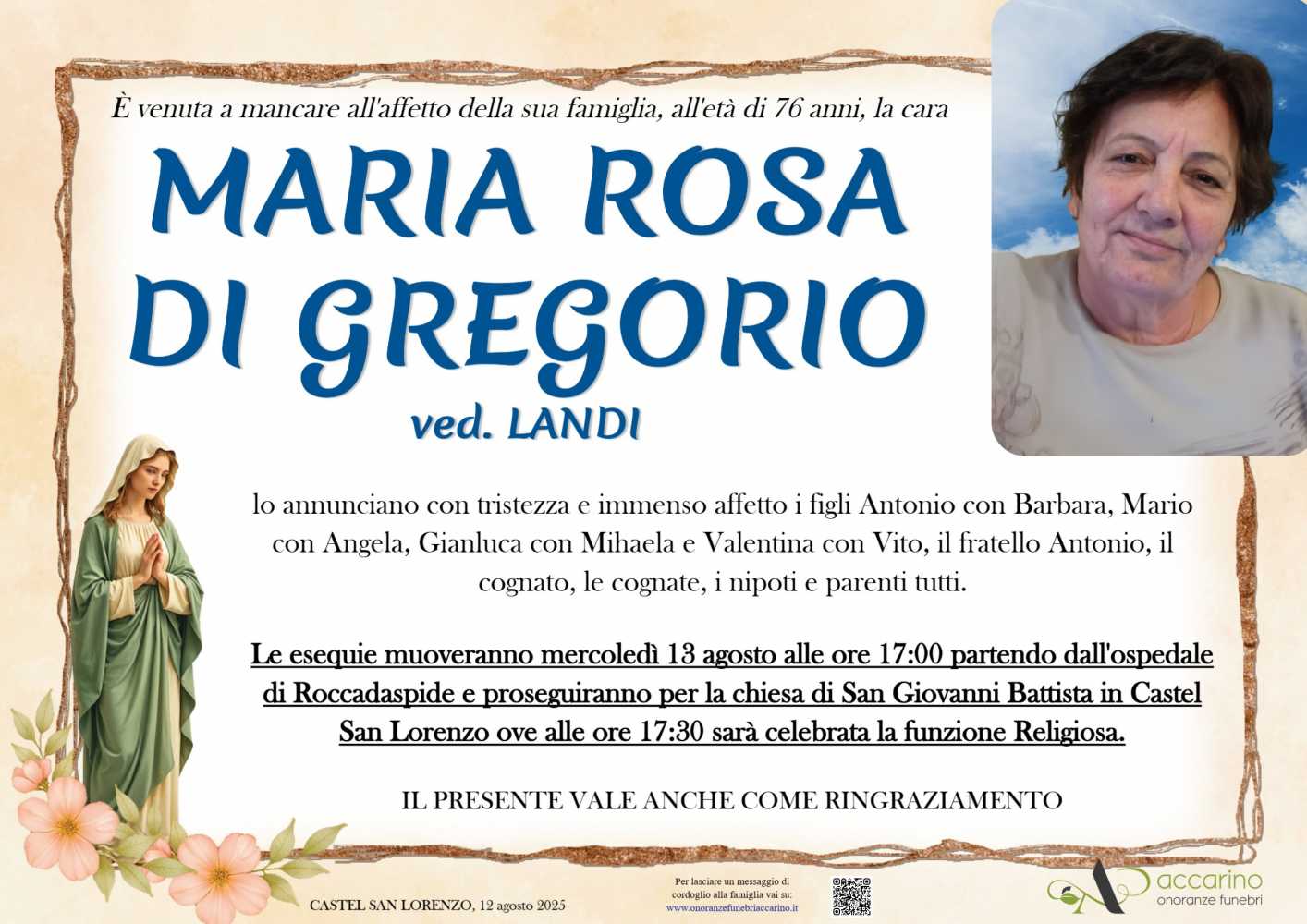 MARIA ROSA DI GREGORIO