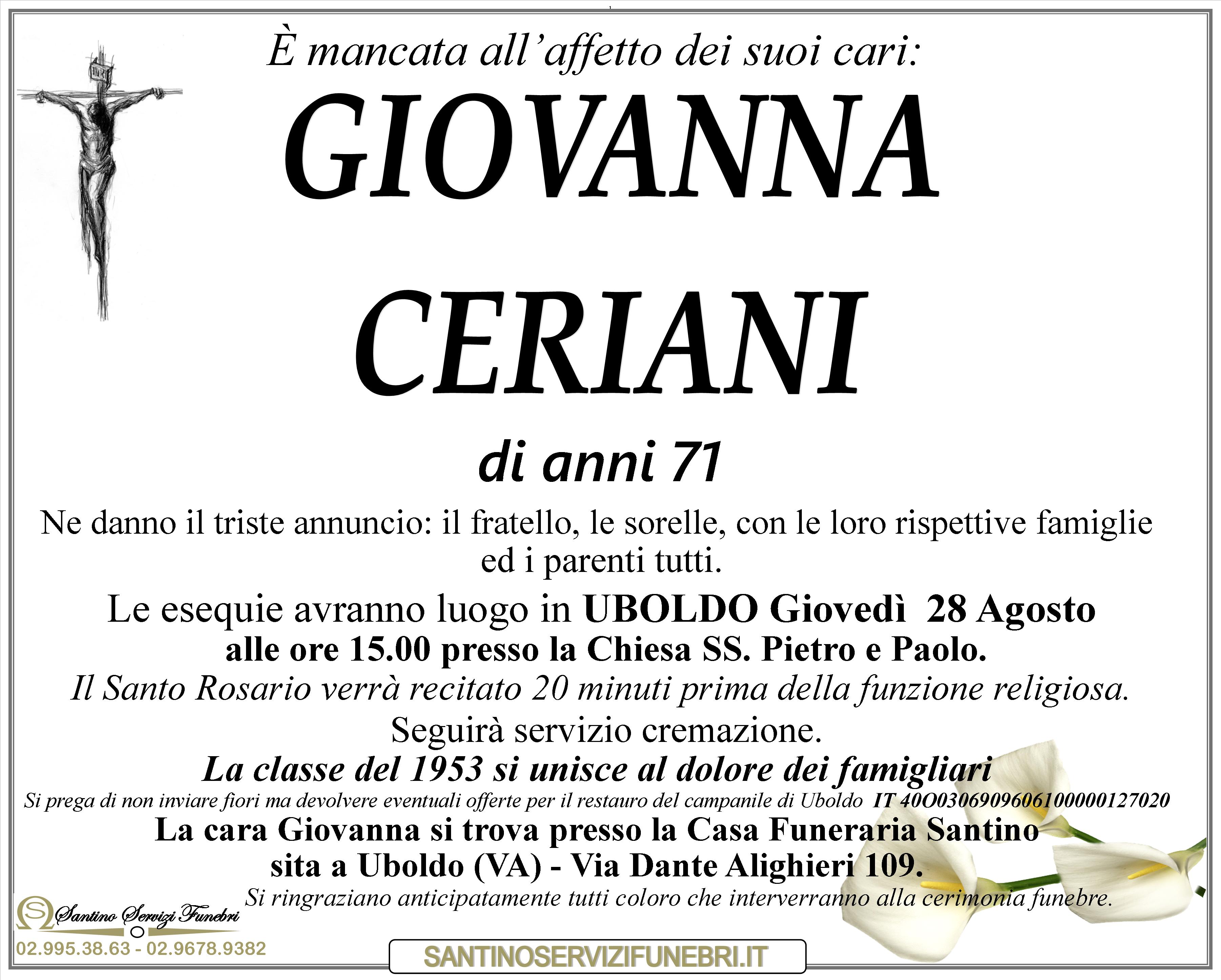 GIOVANNA CERIANI