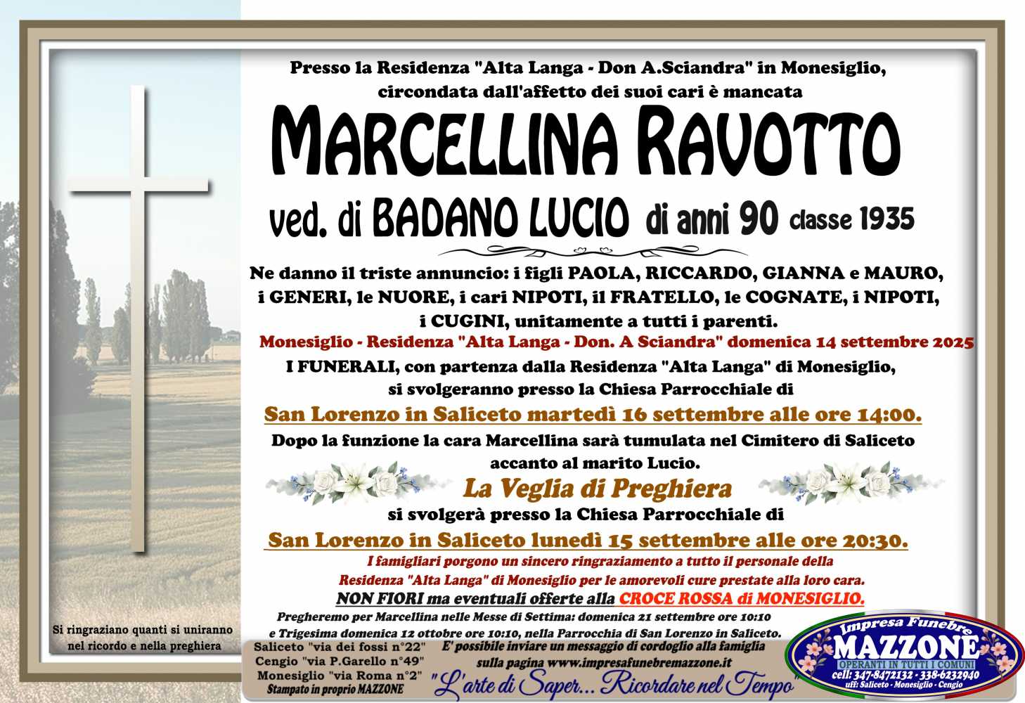 MARCELLINA MARIA RAVOTTO