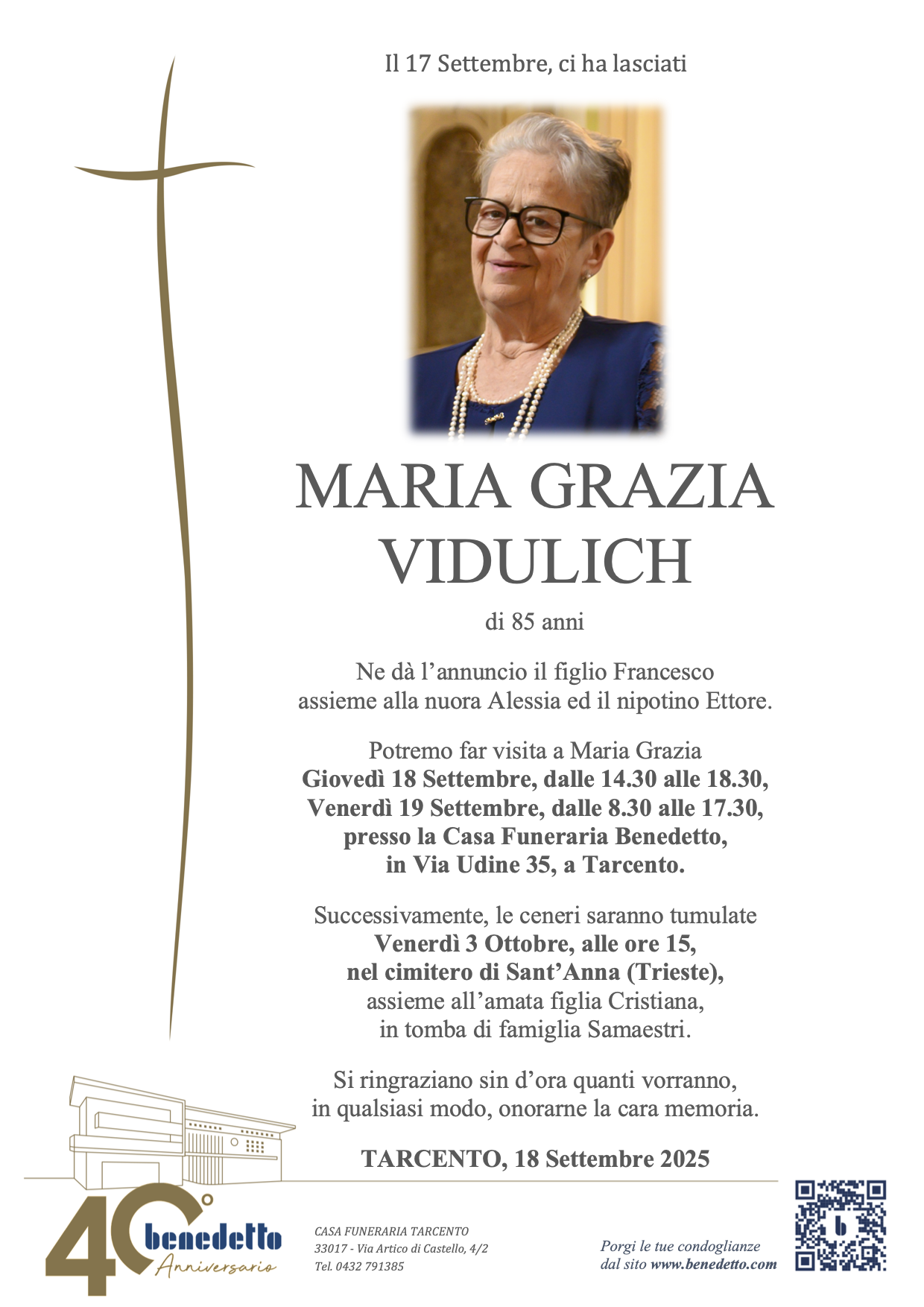 MARIA GRAZIA VIDULICH