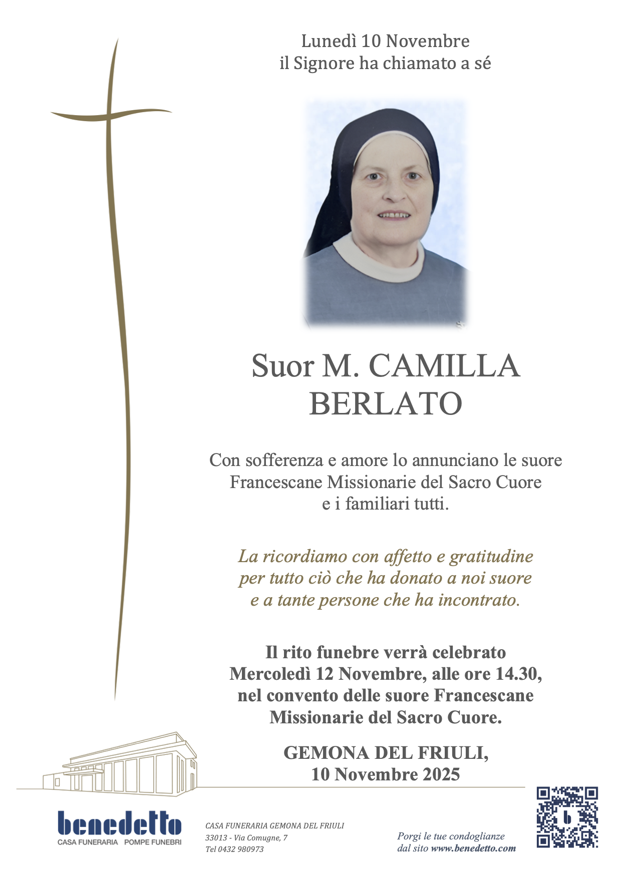 Suor M. CAMILLA BERLATO