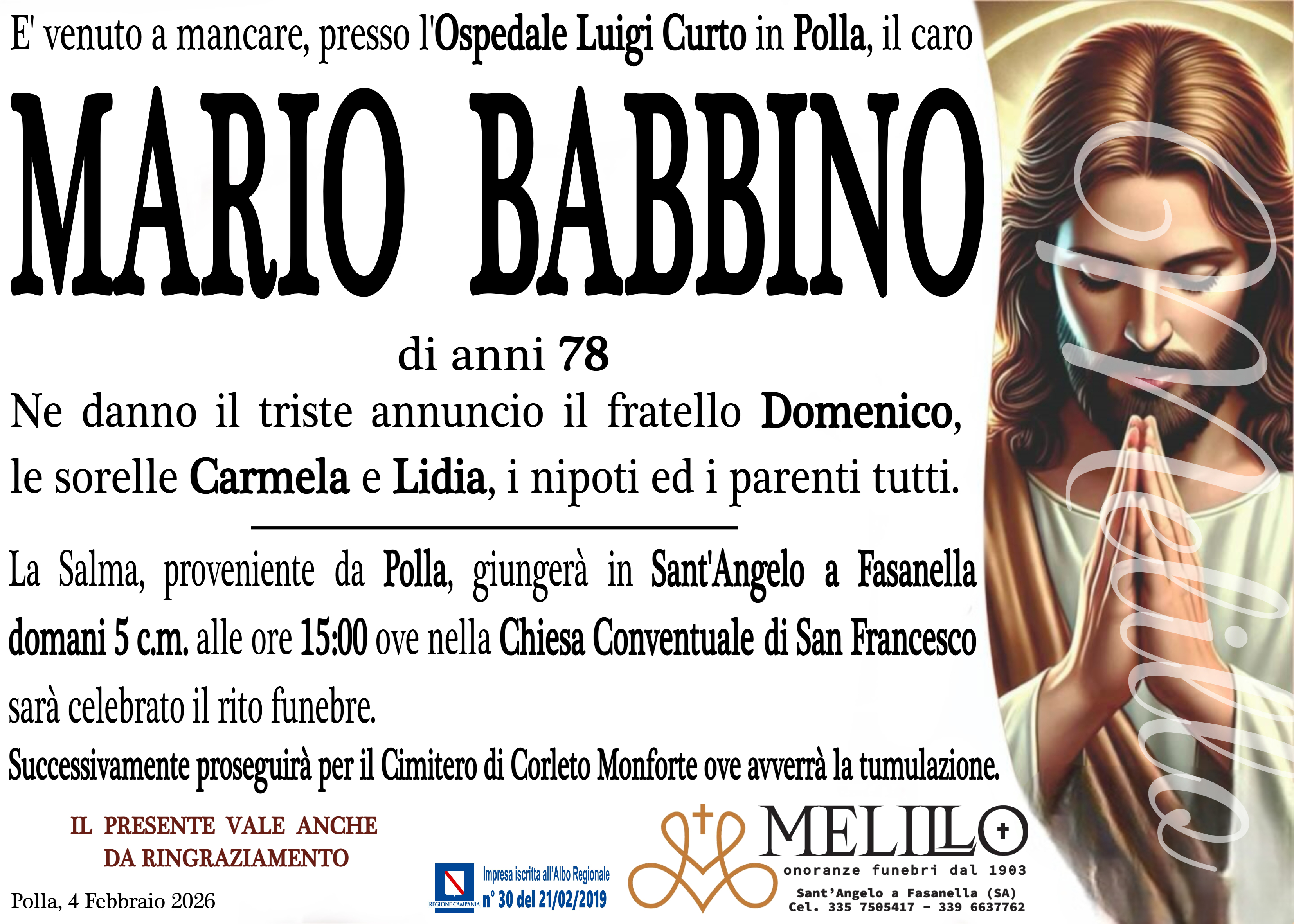 MARIO BABBINO