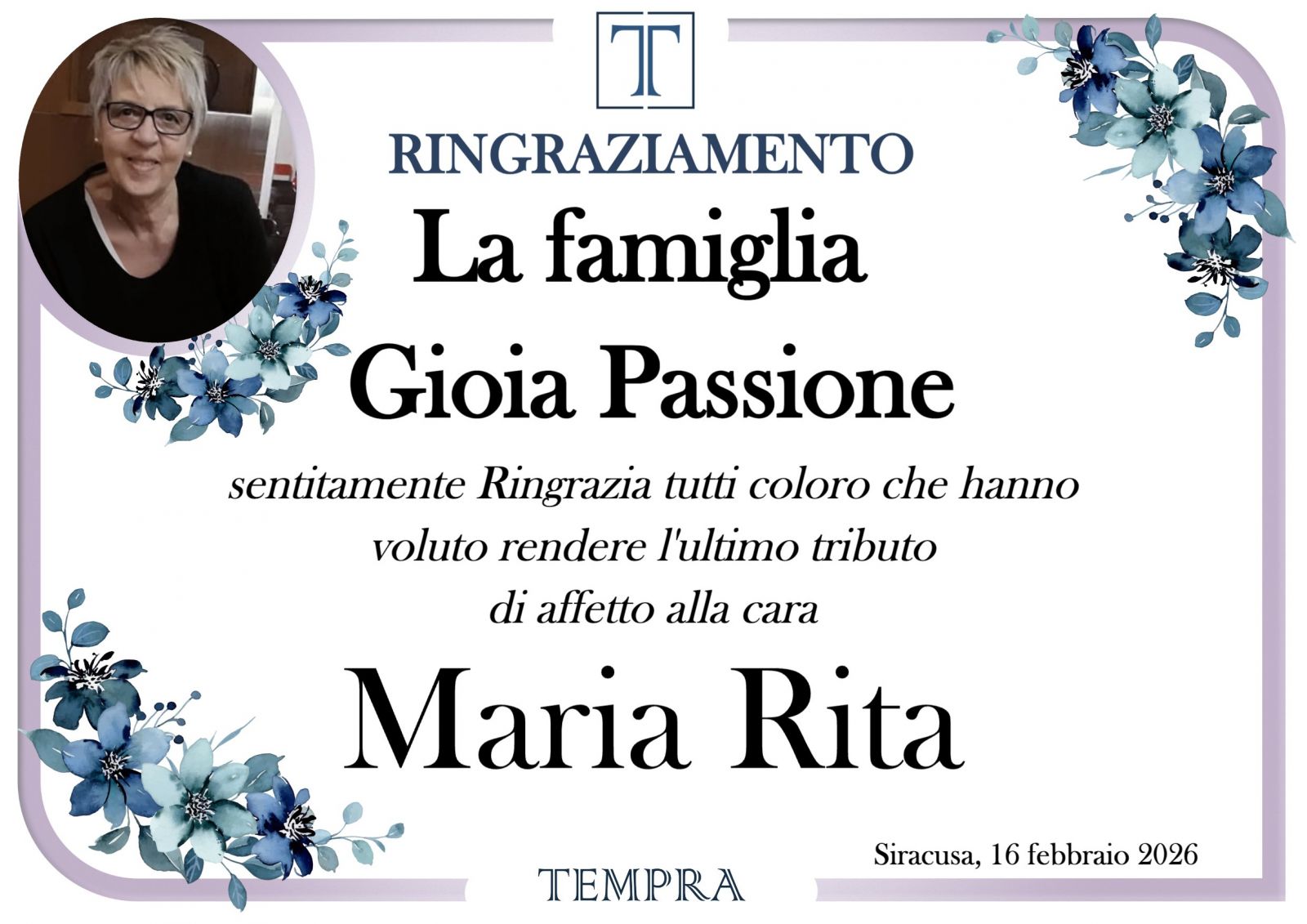 Maria Rita Gioia Passione