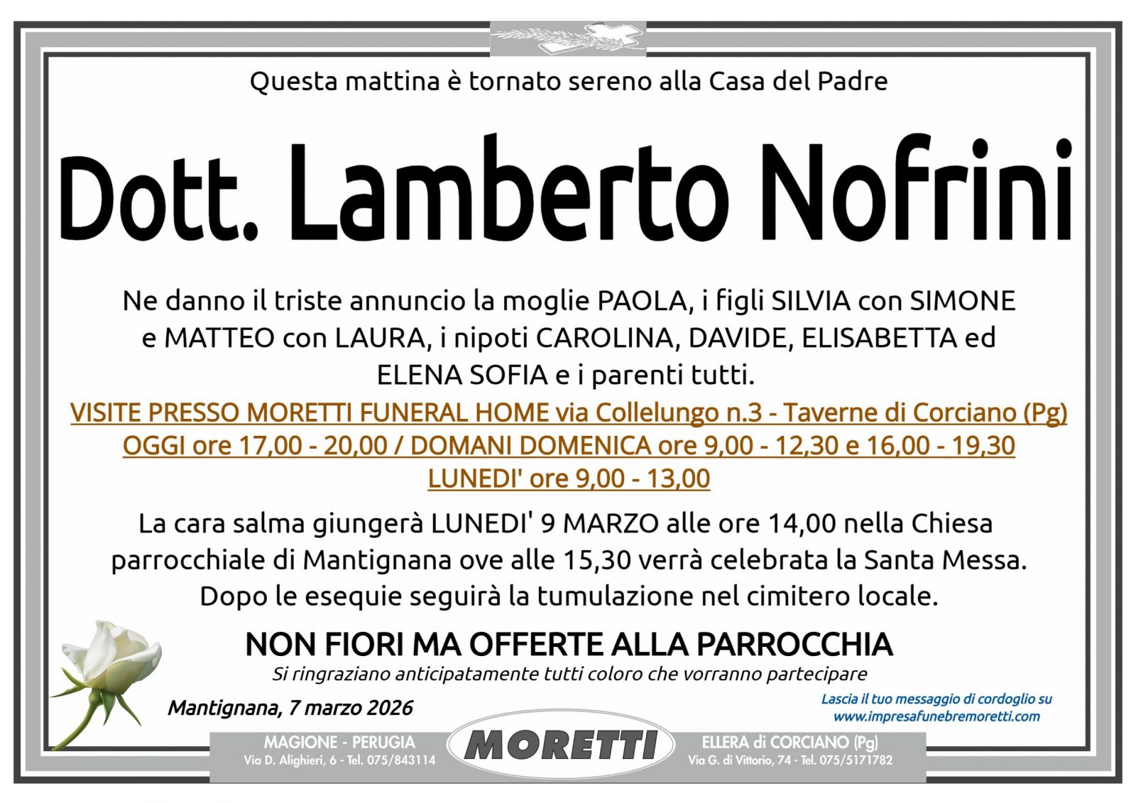 Dott. Lamberto Nofrini