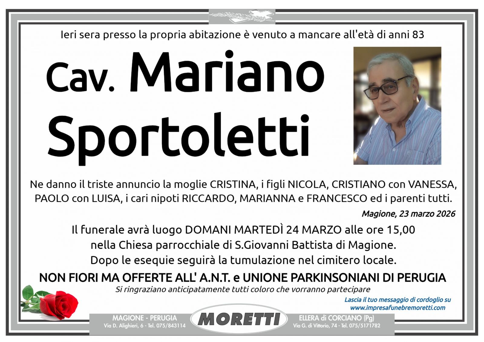 Cav. Sportoletti Mariano
