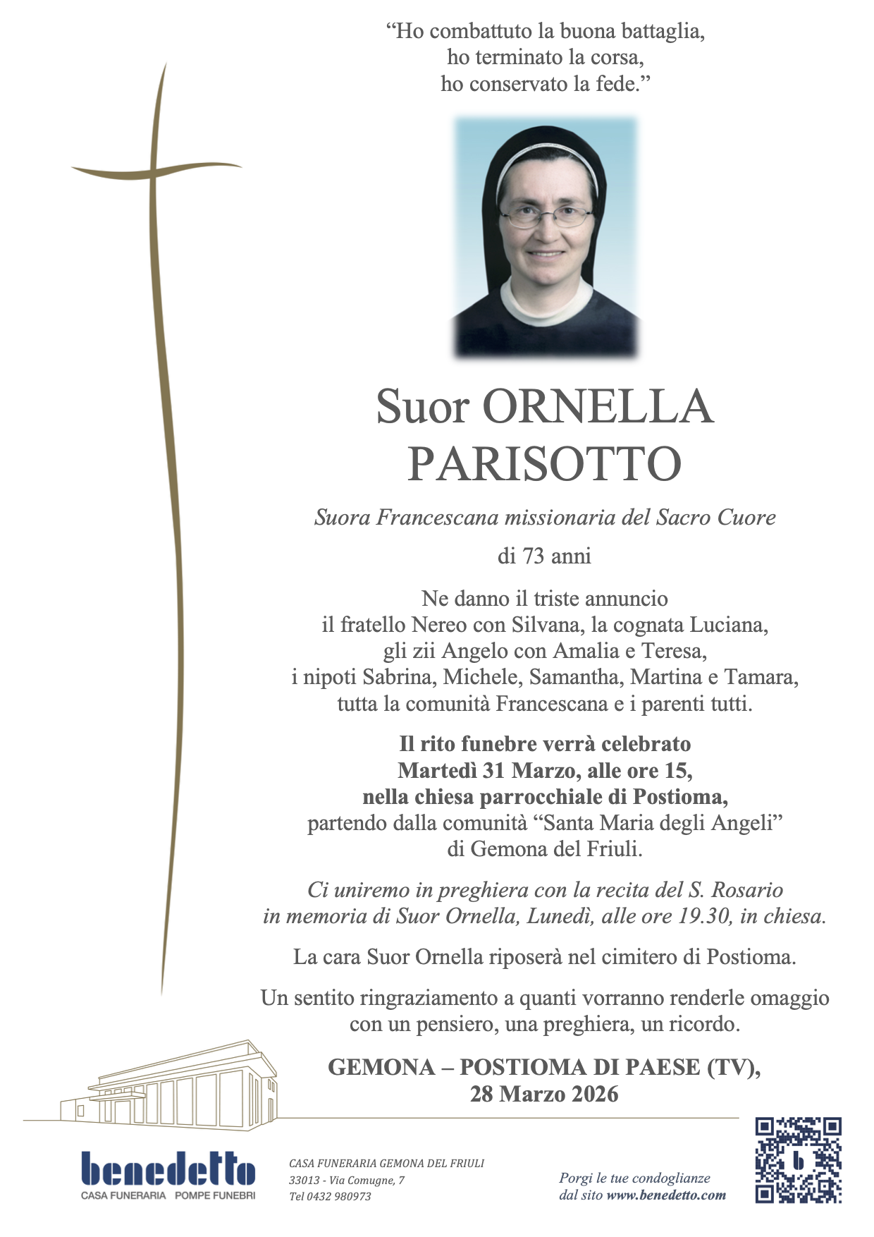 Suor ORNELLA PARISOTTO