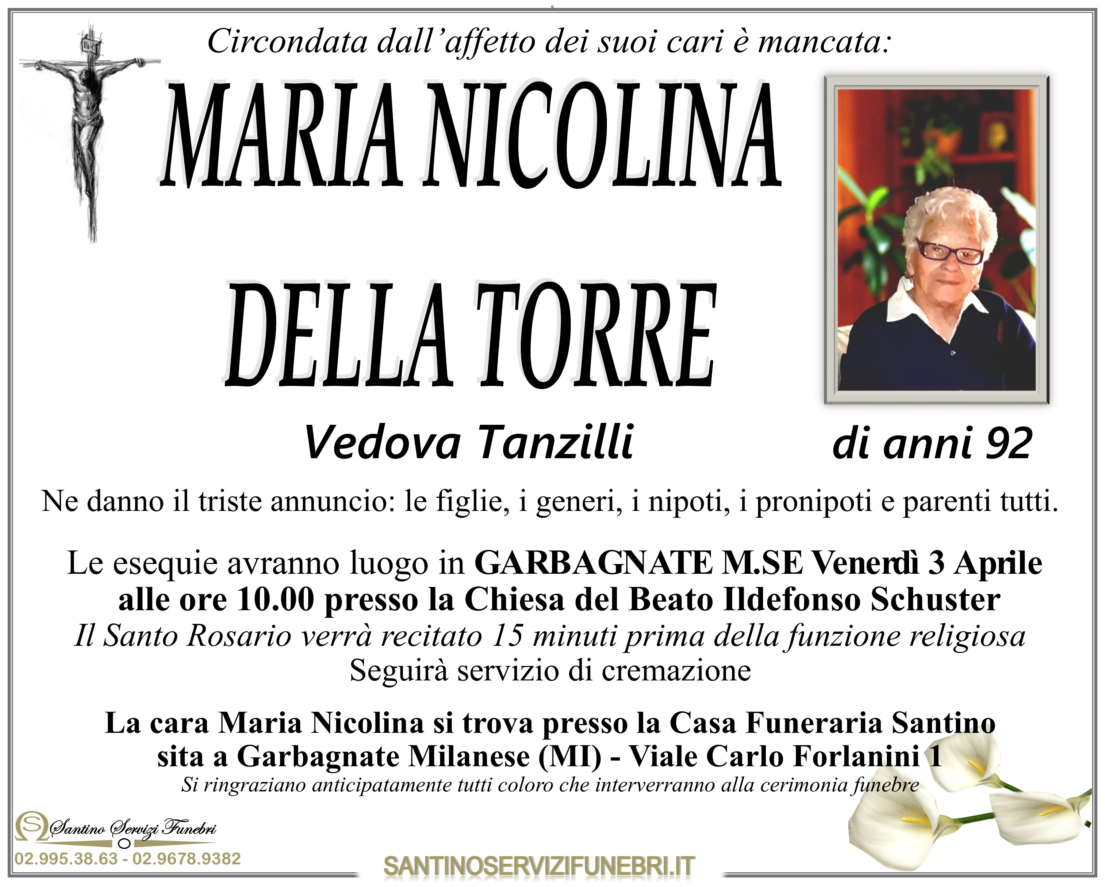 MARIA NICOLINA DELLA TORRE
