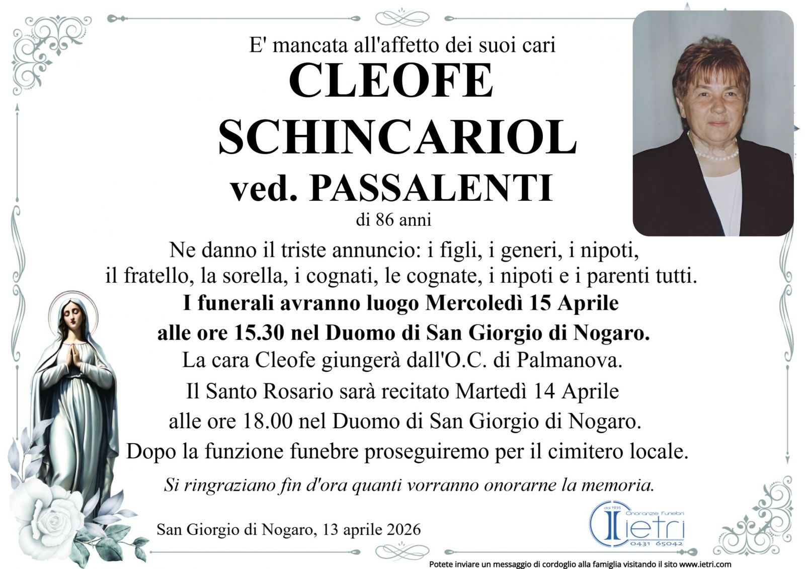 CLEOFE SCHINCARIOL