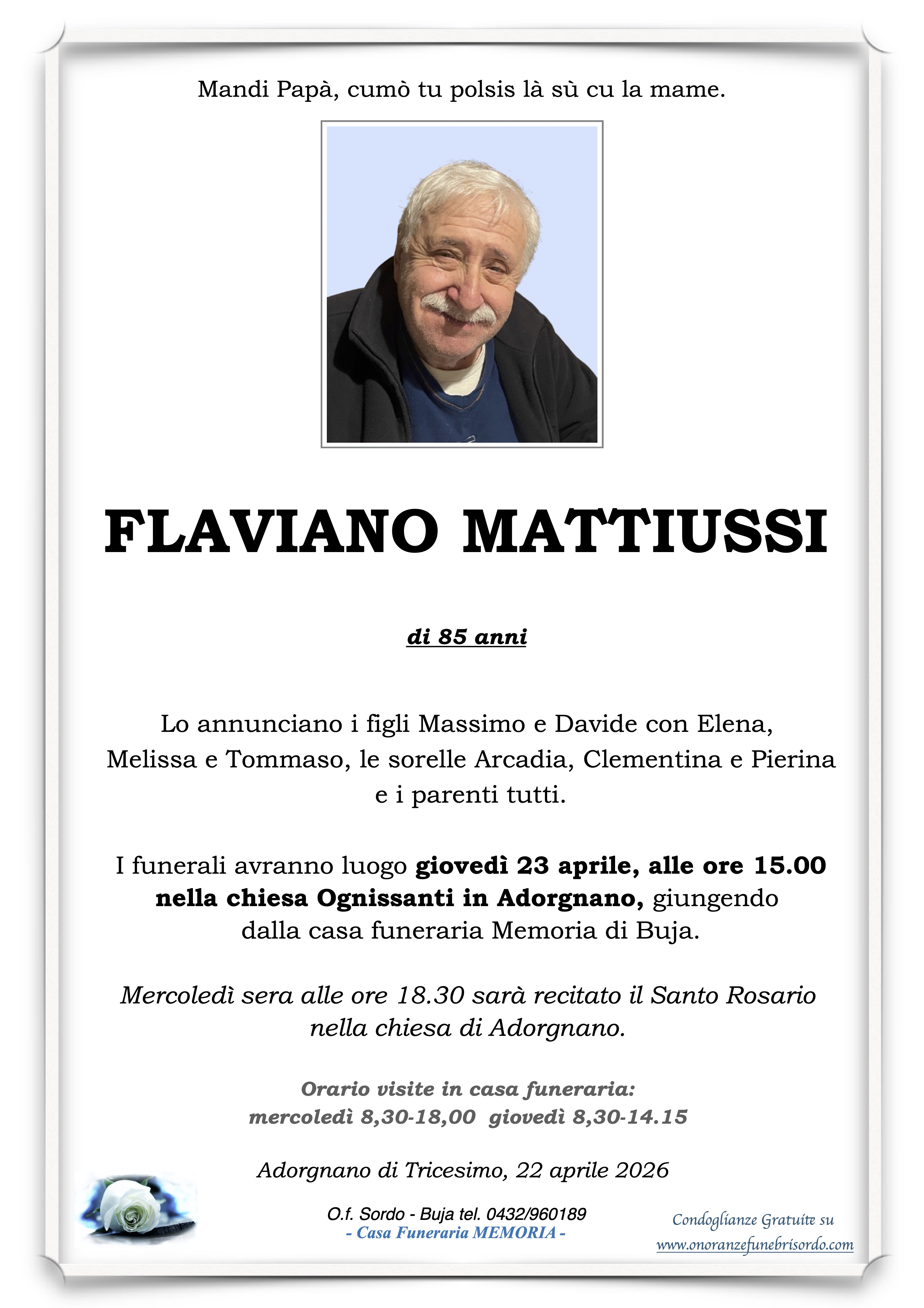 FLAVIANO MATTIUSSI