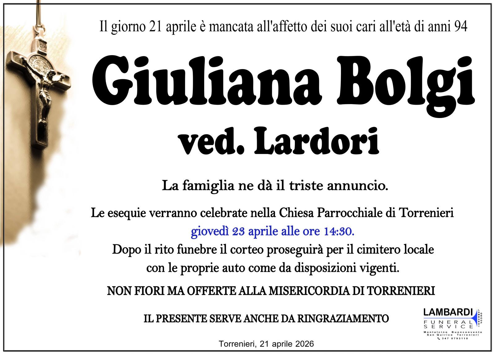 GIULIANA BOLGI