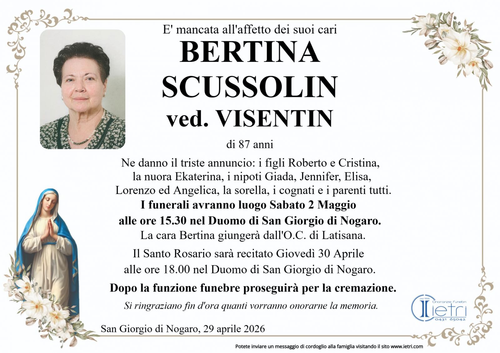 BERTINA SCUSSOLIN