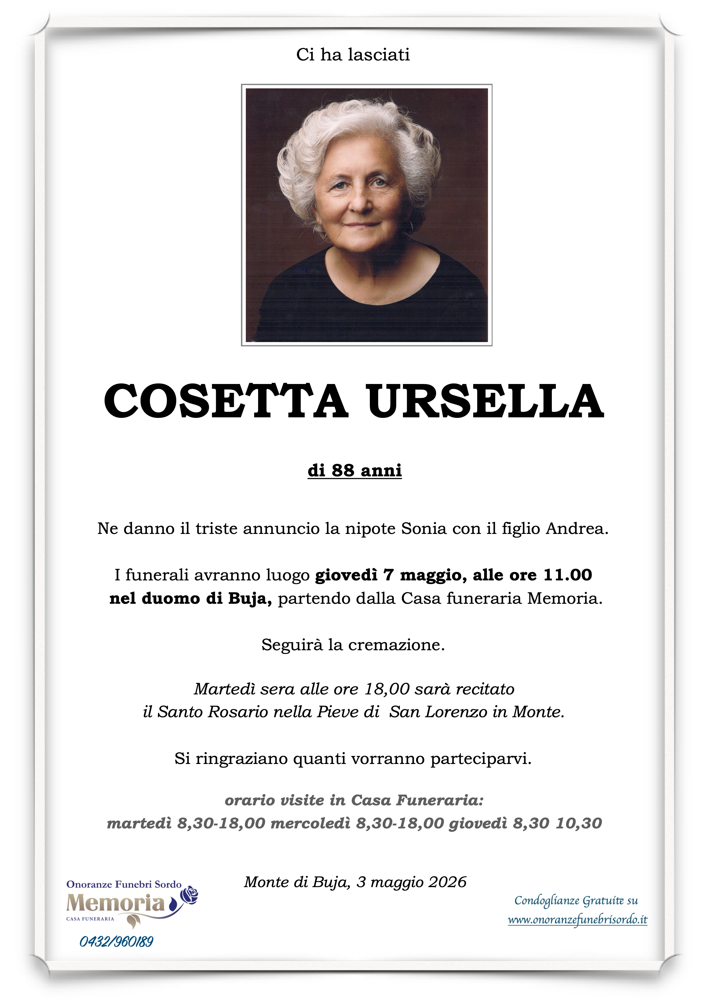COSETTA URSELLA