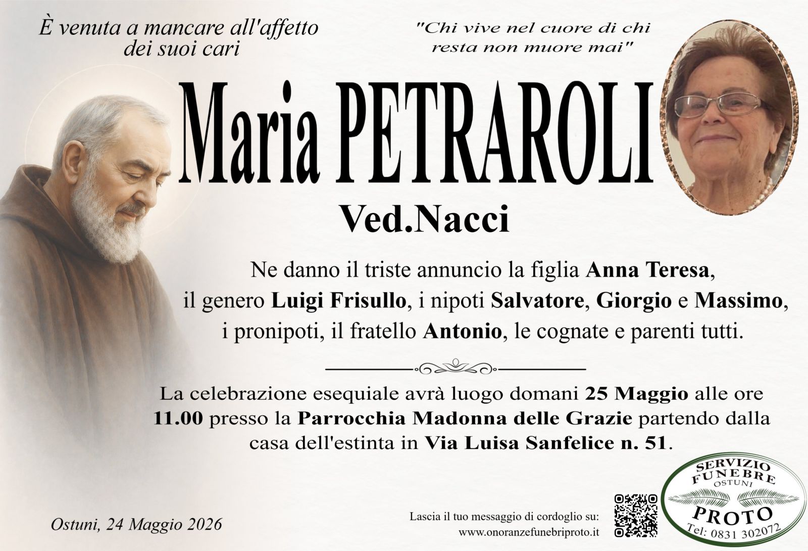 MARIA CANDELORA IMMACOLATA PETRAROLI