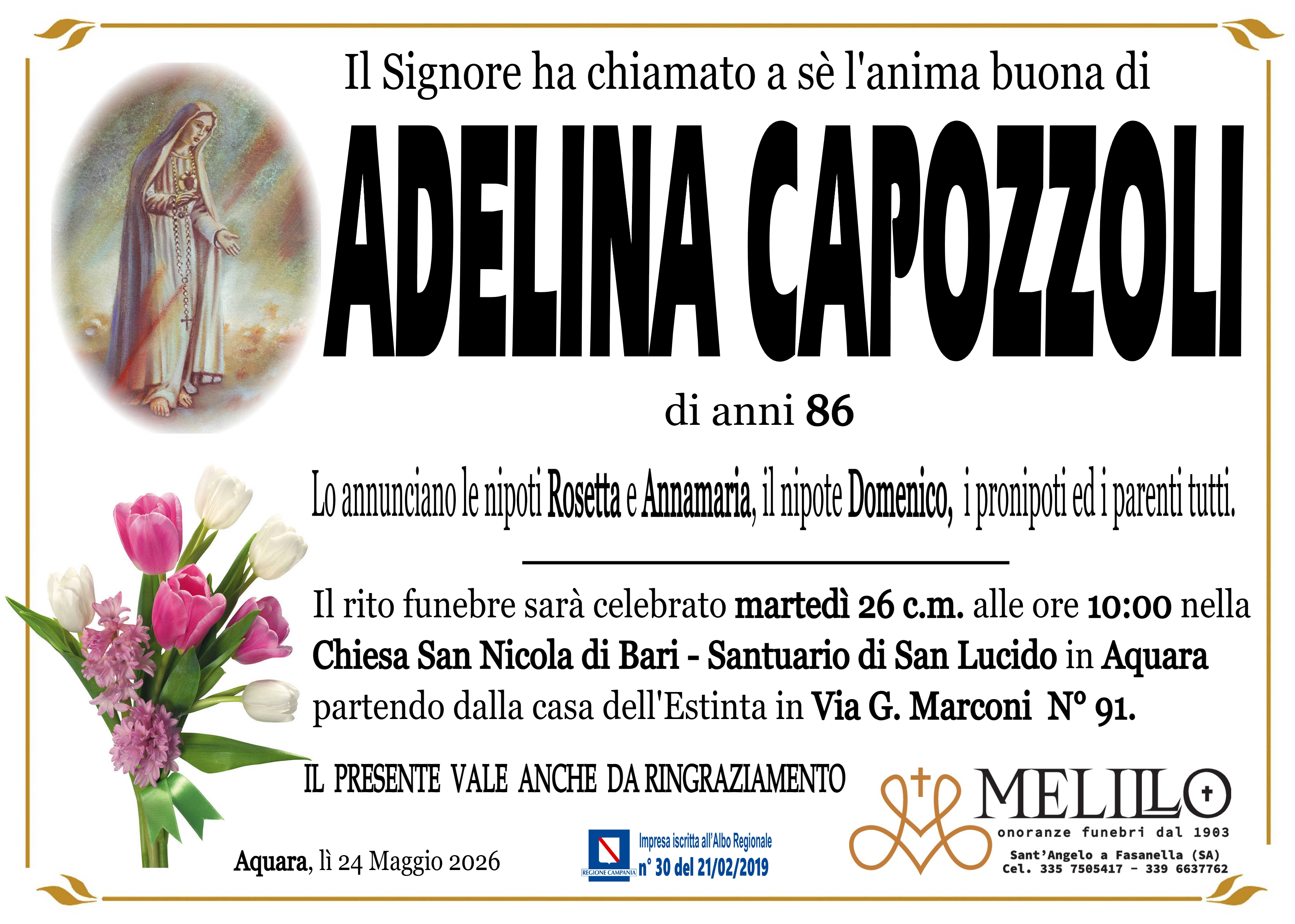 ADELINA CAPOZZOLI
