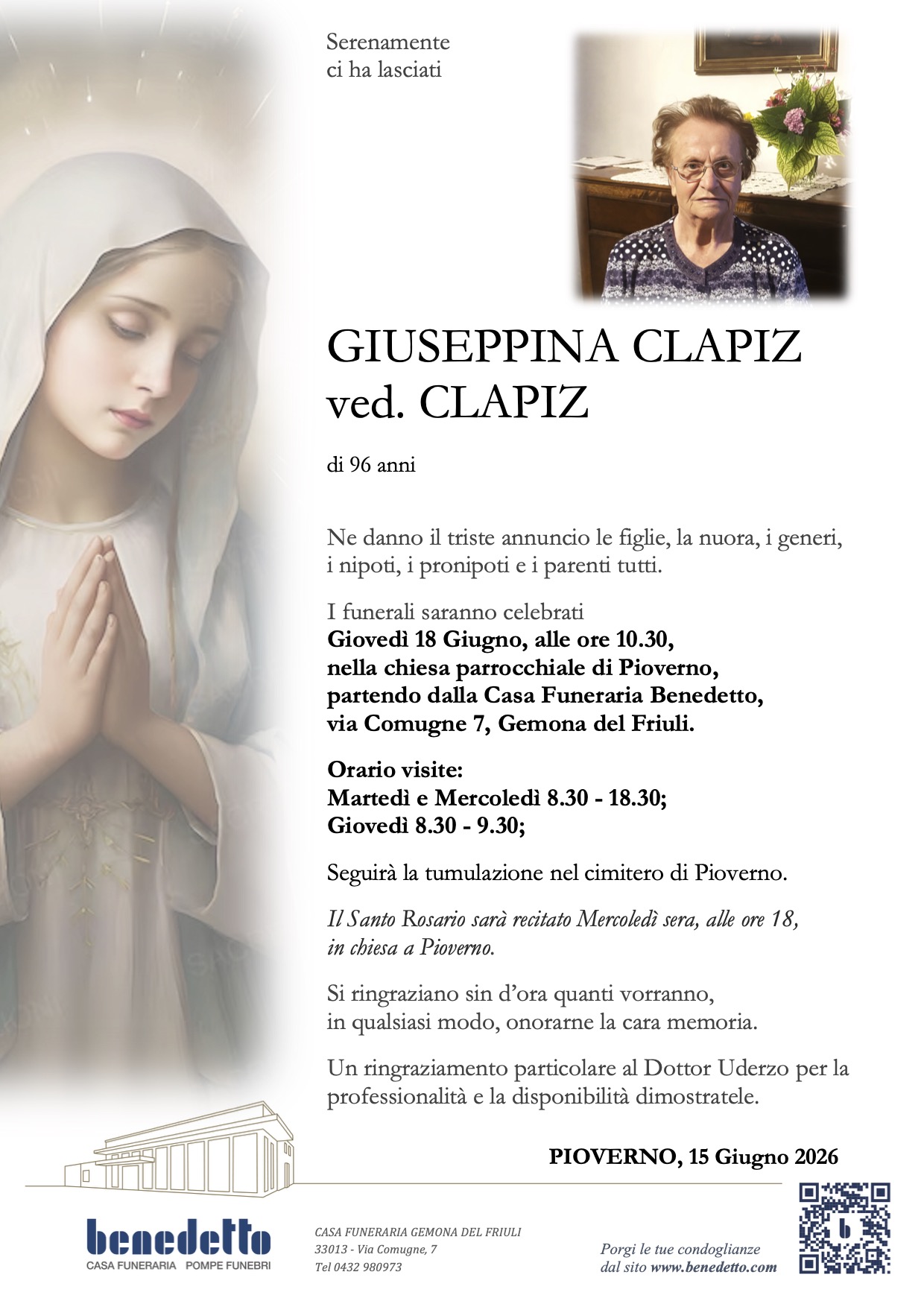 GIUSEPPINA CLAPIZ