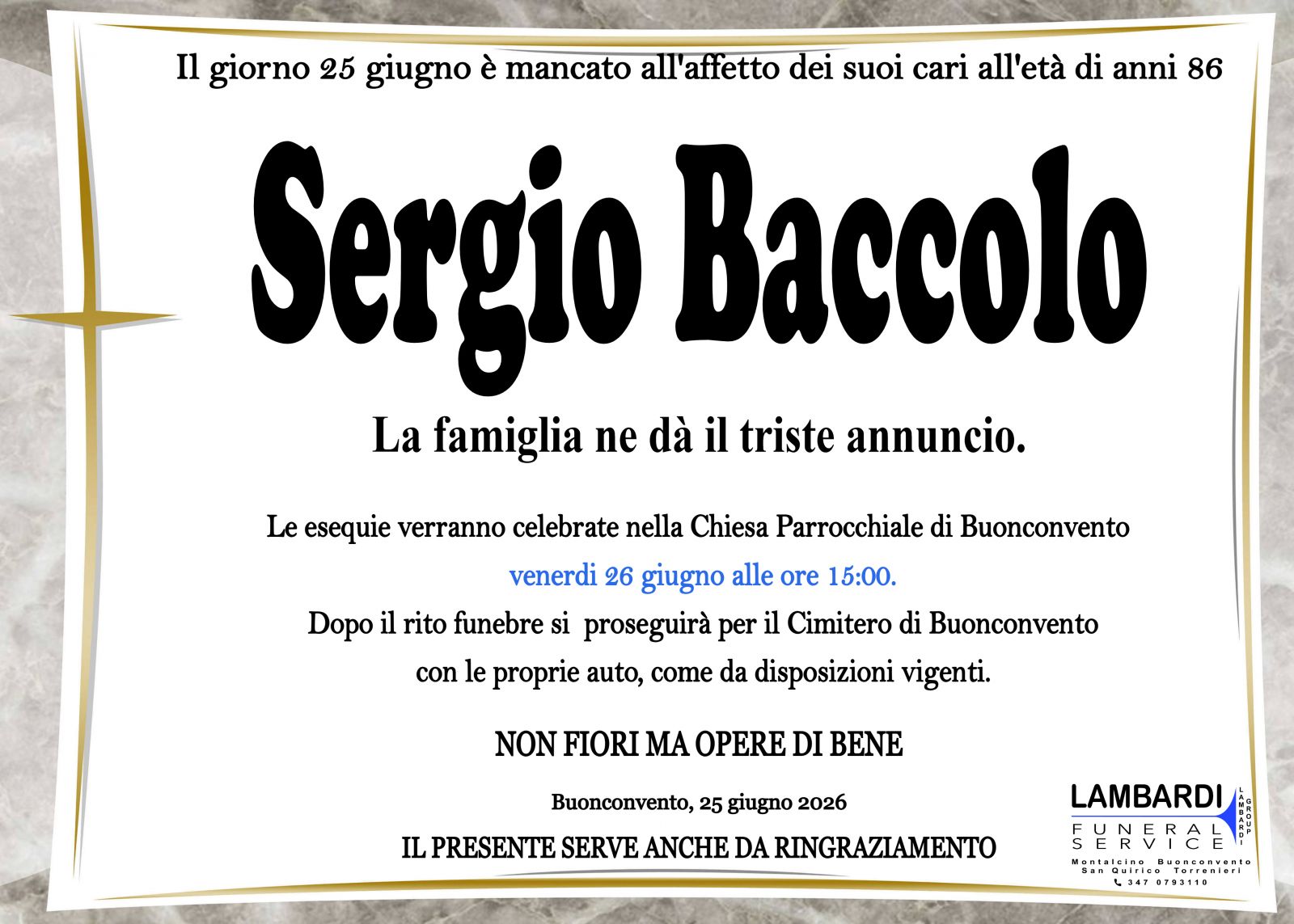 SERGIO BACCOLO