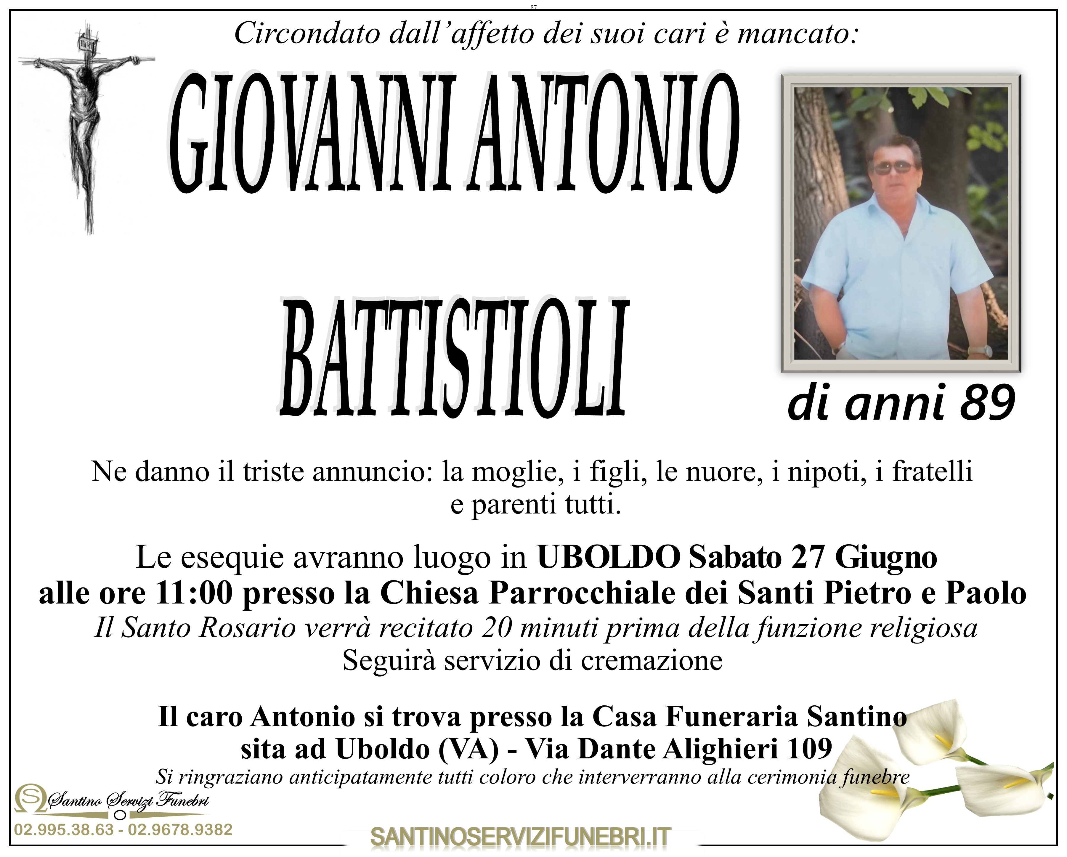 GIOVANNI ANTONIO BATTISTIOLI