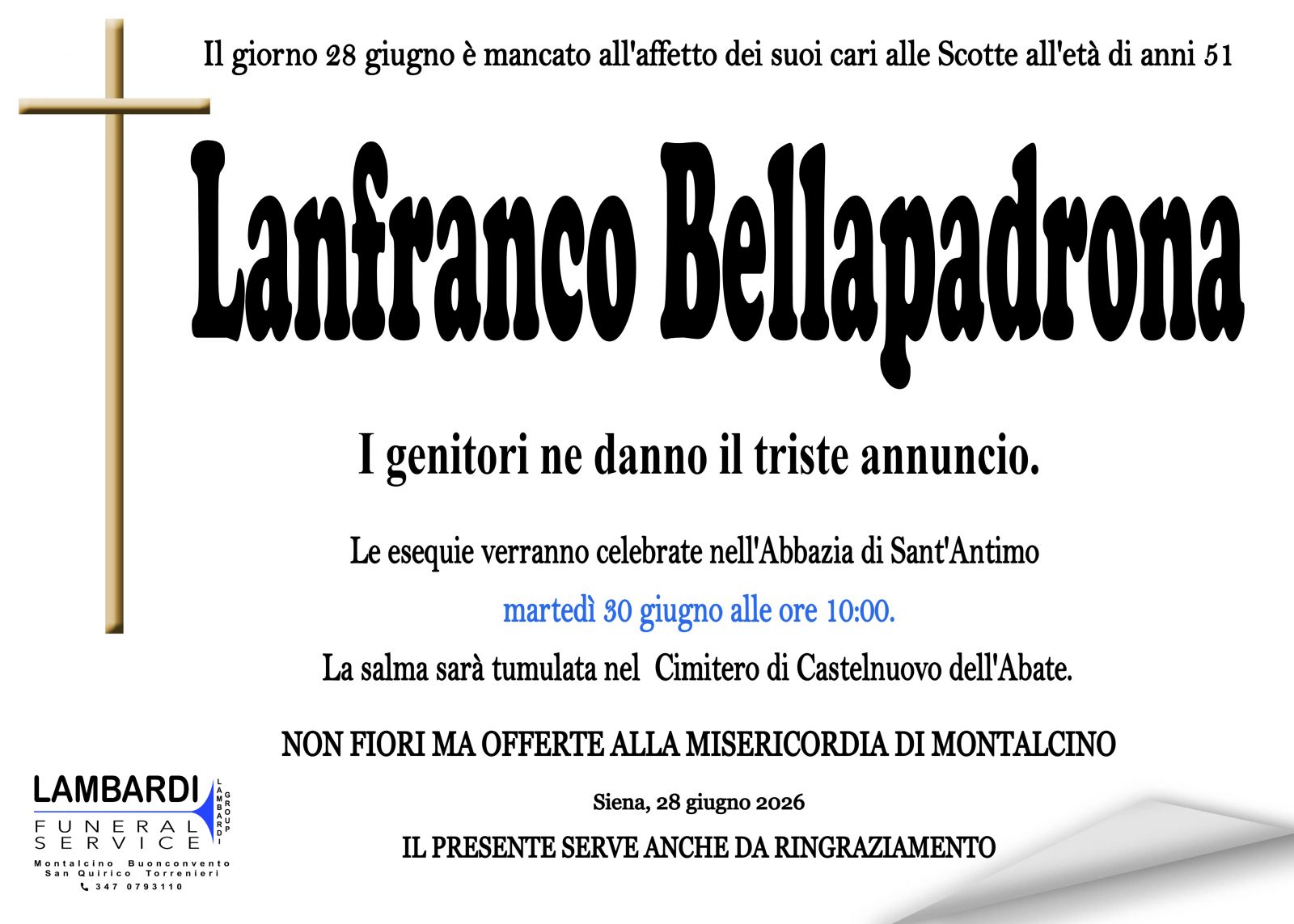 LANFRANCO BELLAPADRONA