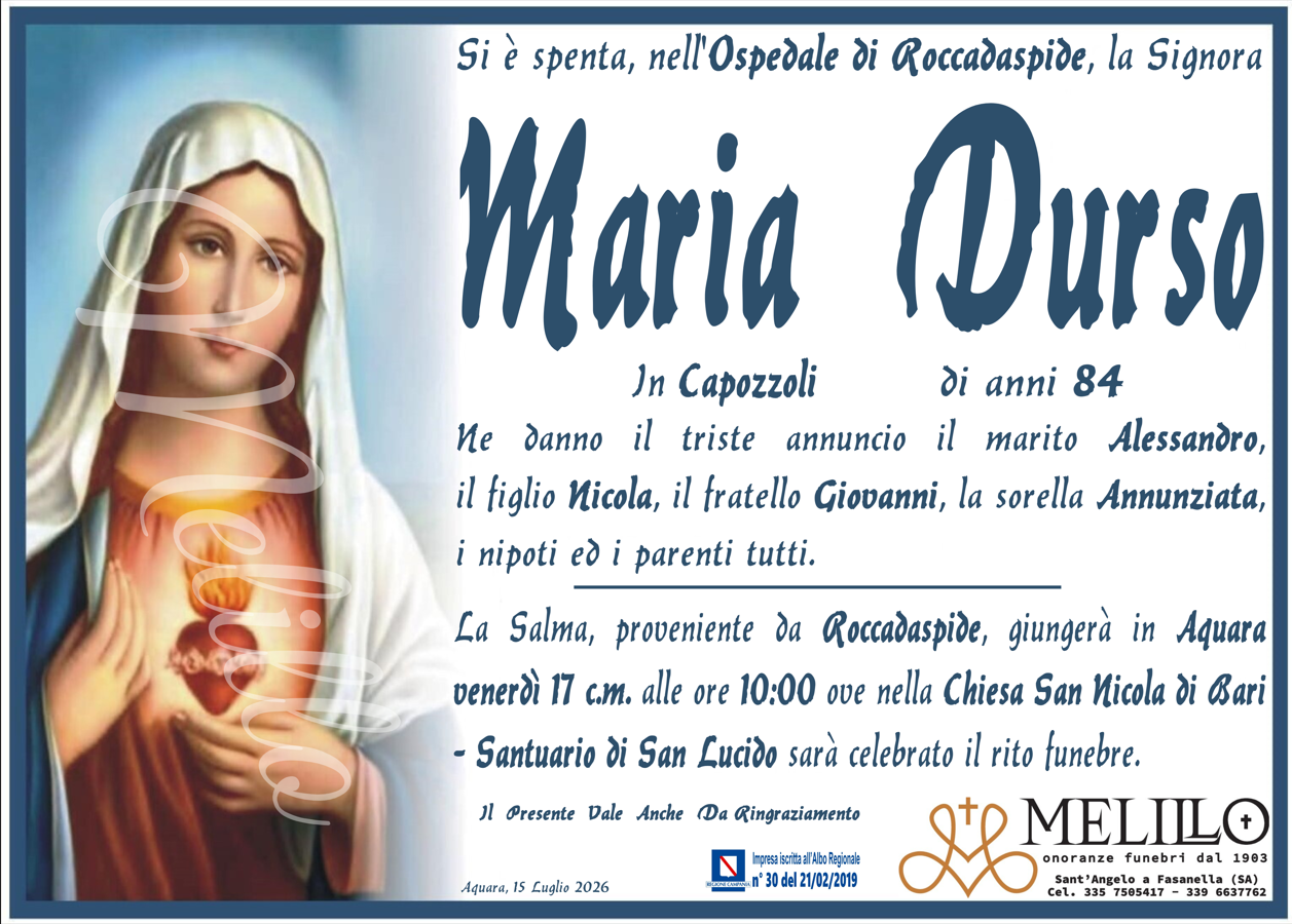 MARIA DURSO