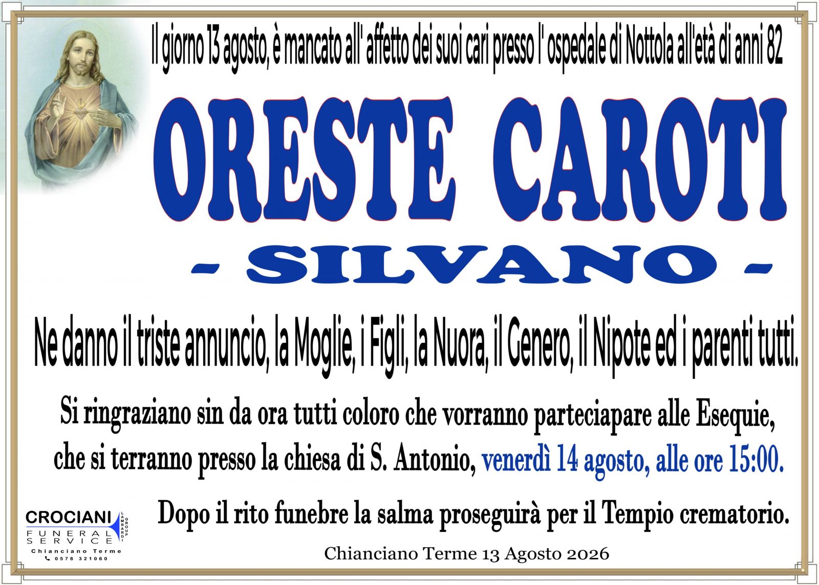 ORESTE CAROTI