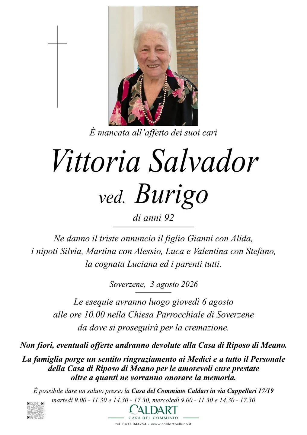 Epigrafe di Vittoria Salvador