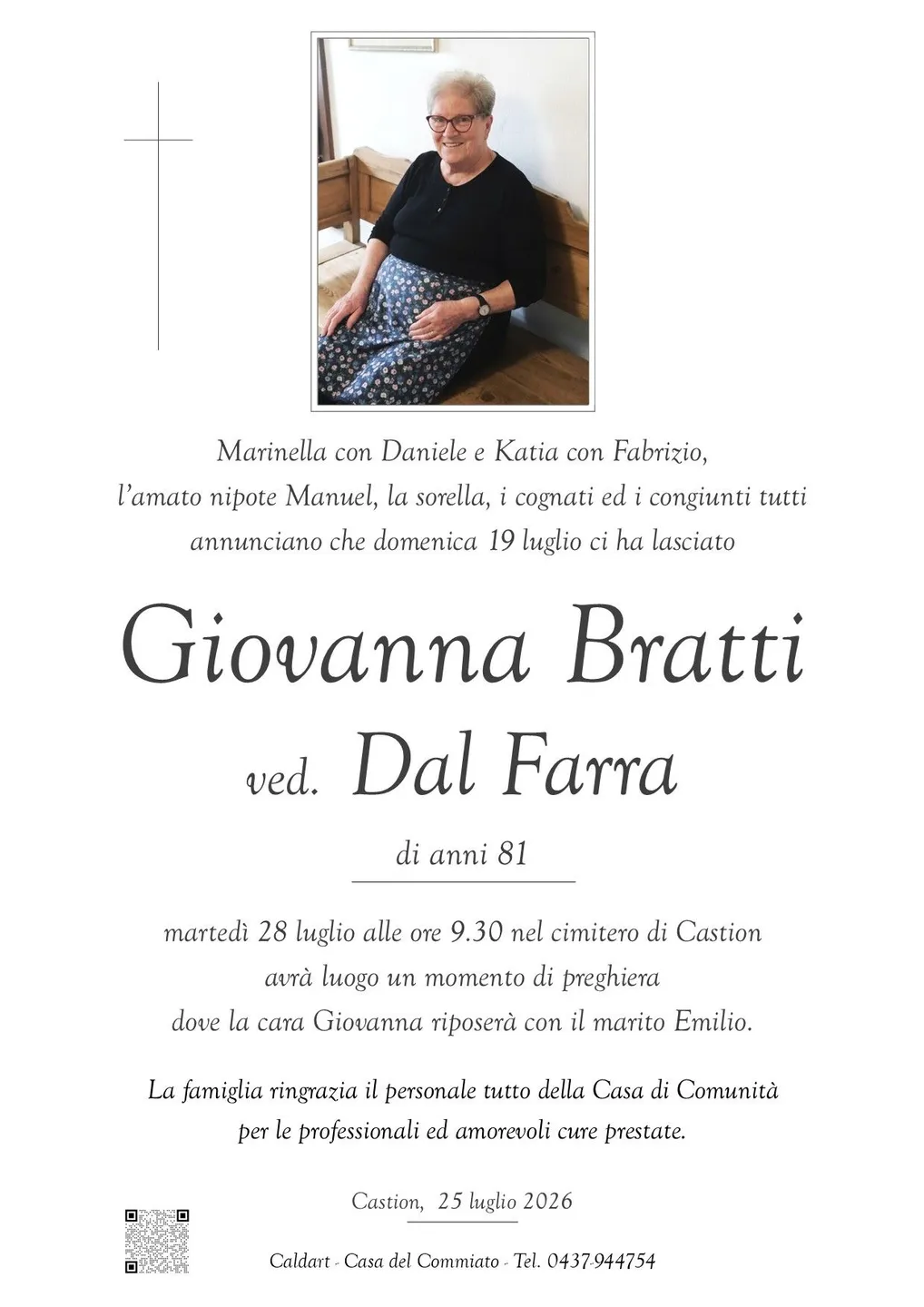 Epigrafe di Giovanna Bratti