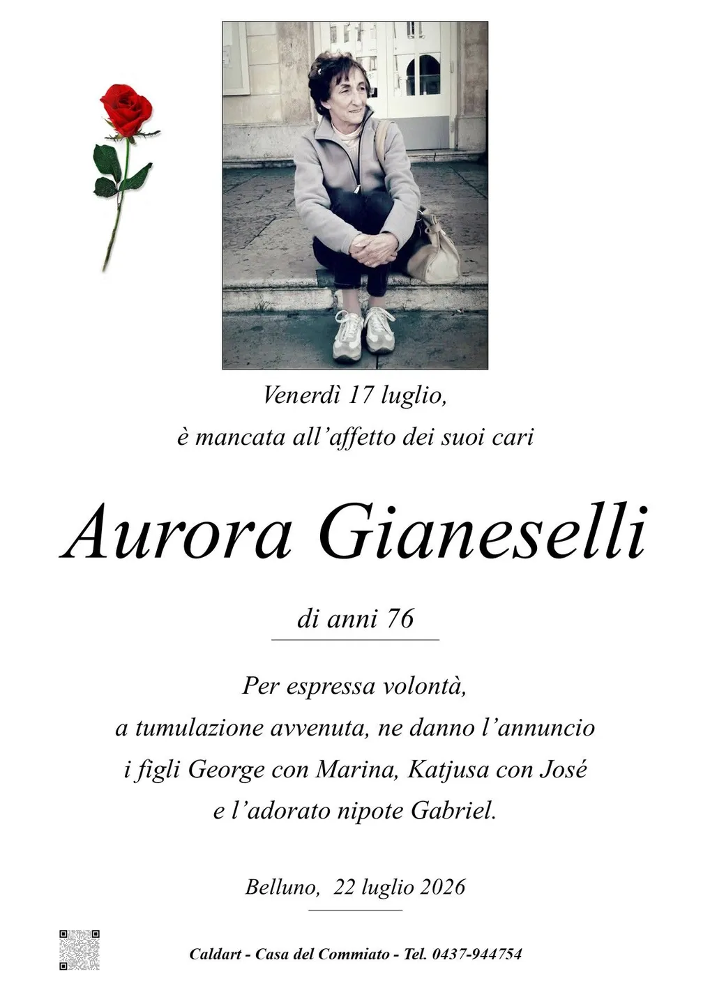 Epigrafe di Aurora Gianeselli