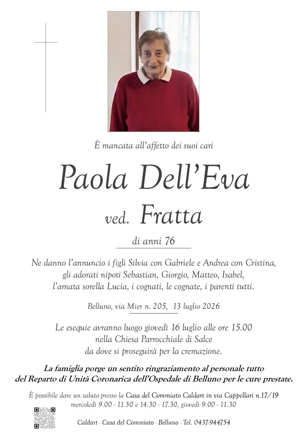 Epigrafe di Paola Dell'Eva