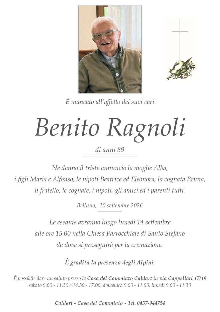 Epigrafe di Benito Ragnoli