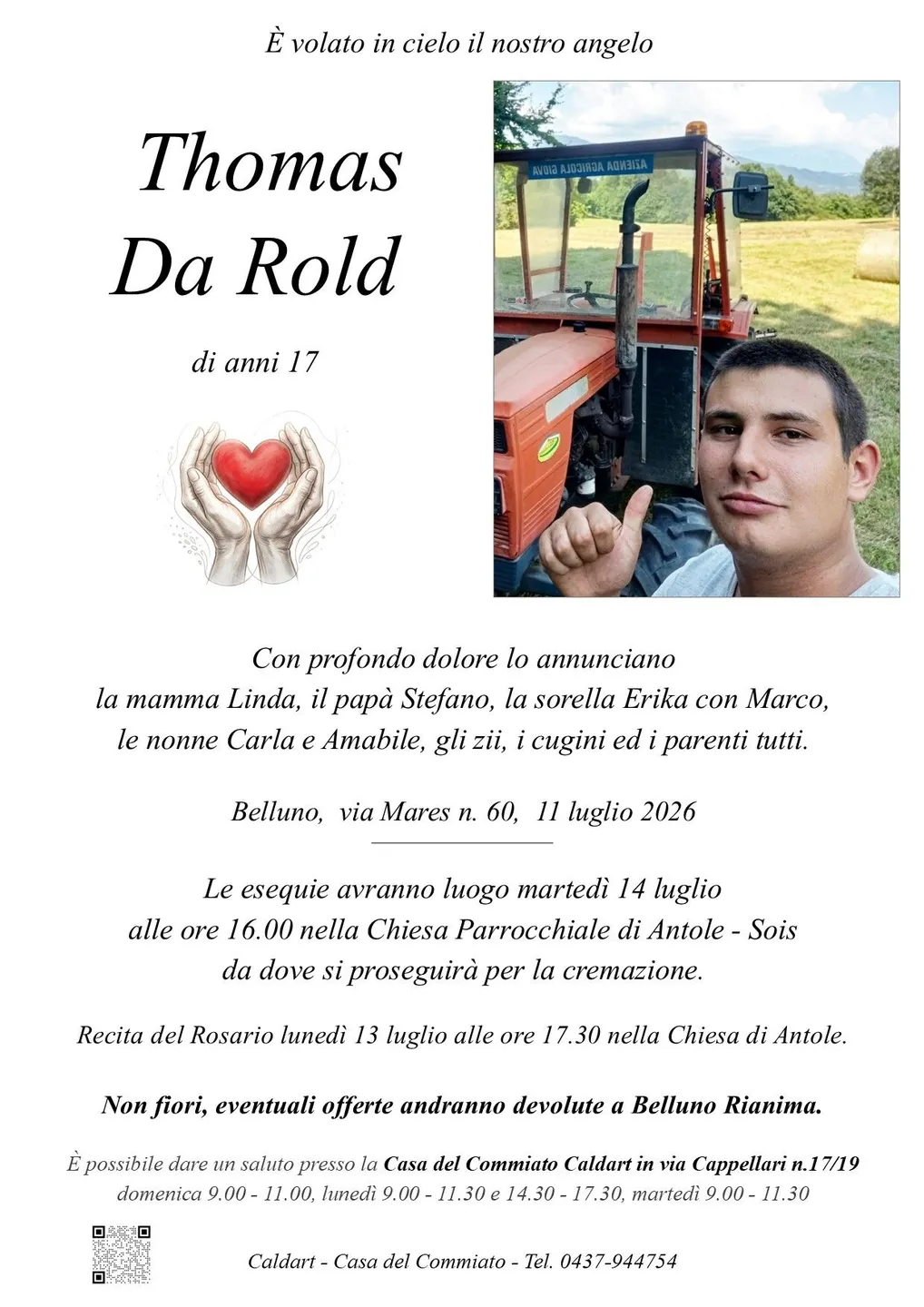 Epigrafe di Thomas Da Rold