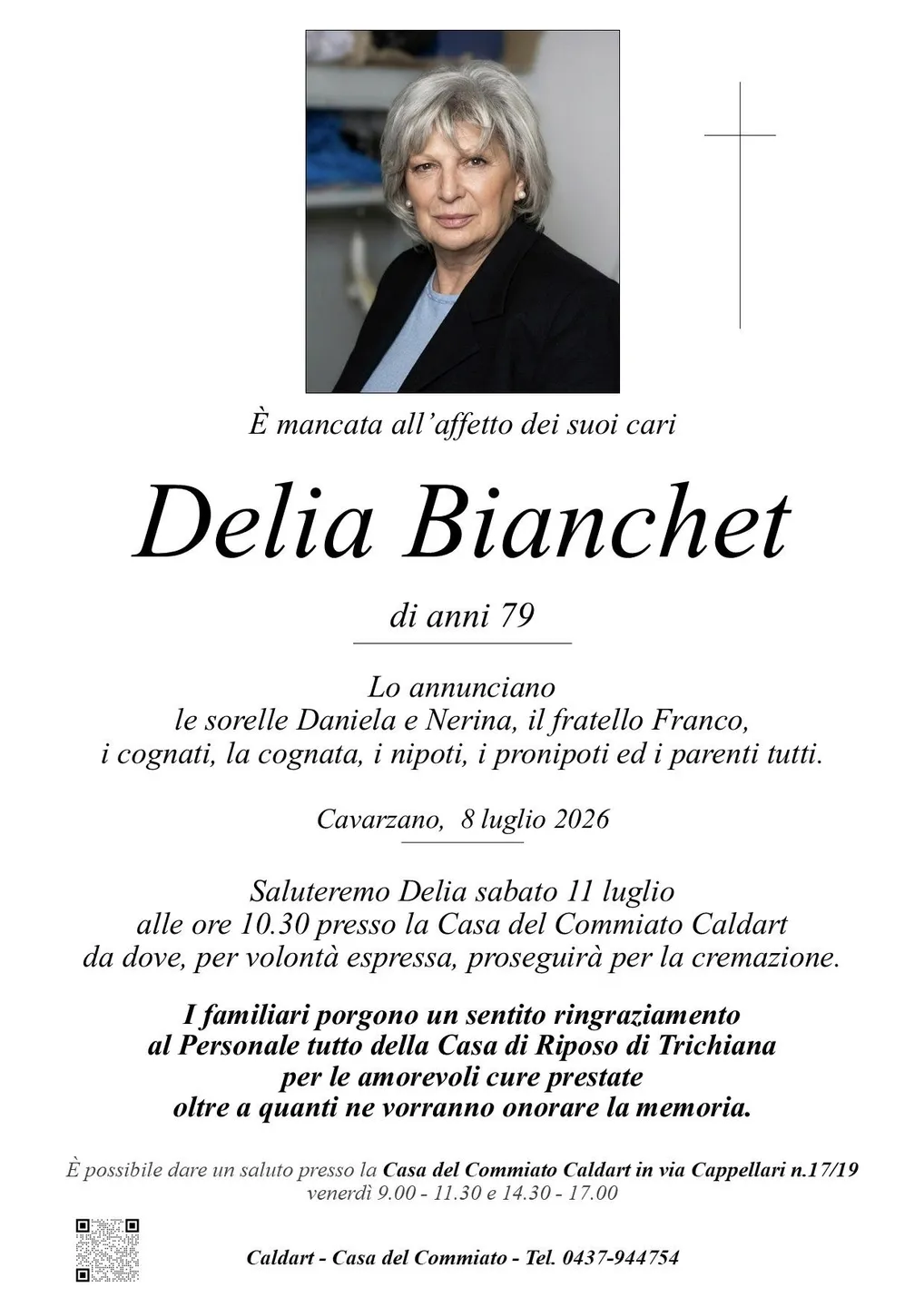 Epigrafe di Delia Bianchet