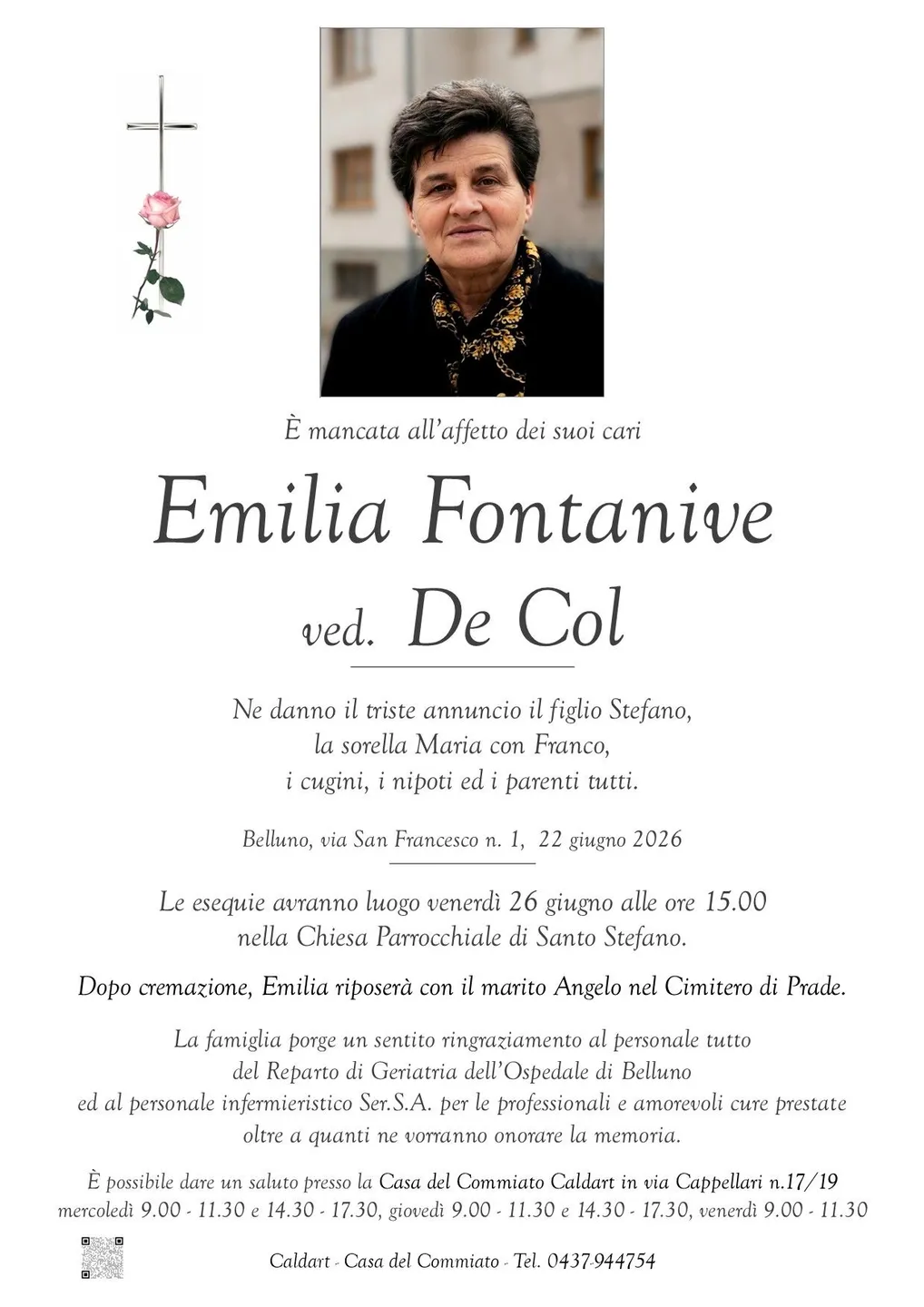 Epigrafe di Emilia Fontanive