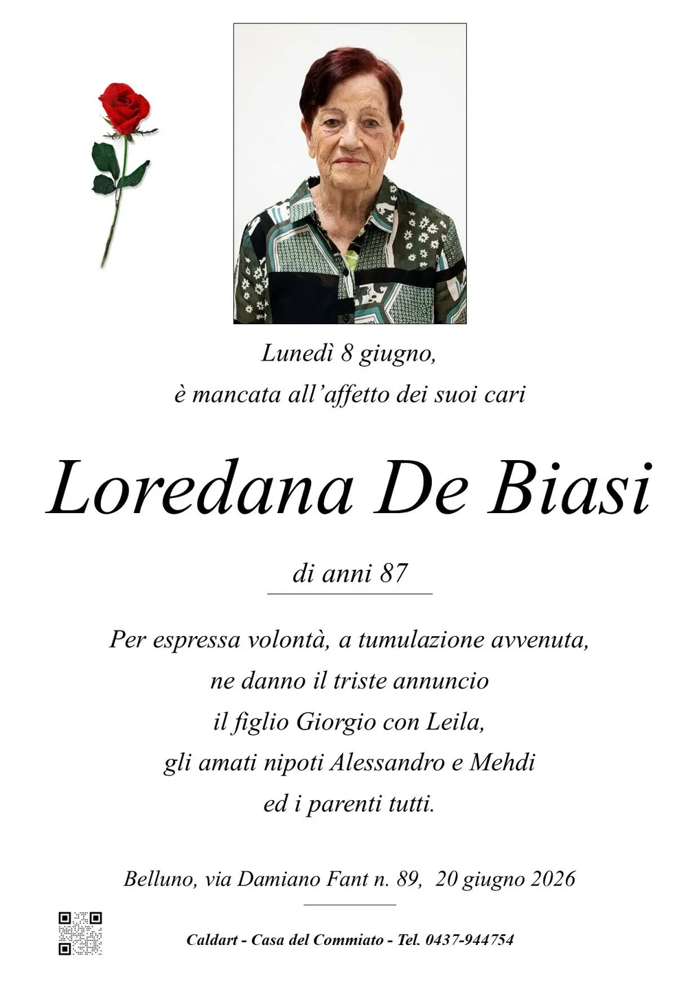 Epigrafe di Loredana De Biasi