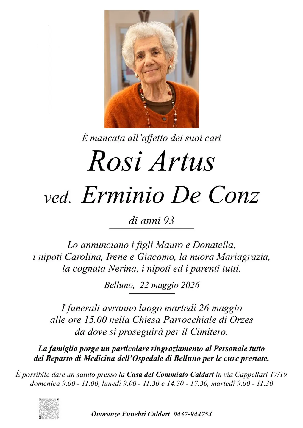 Epigrafe di Rosi Artus