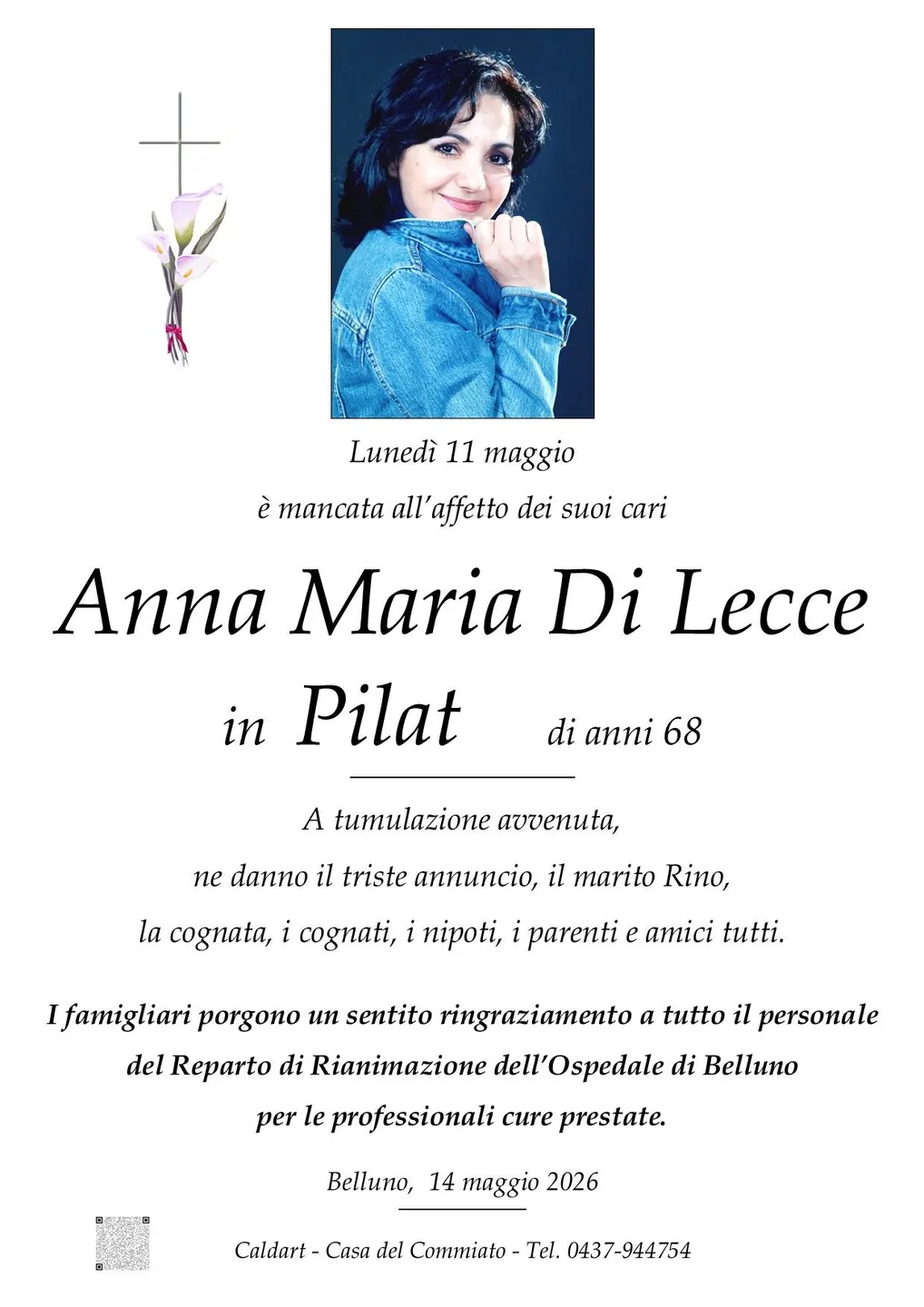 Epigrafe di Anna Maria Di Lecce